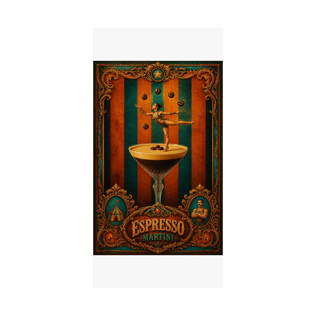 Espresso Martini Acrobat Wall Art Poster 24×36 Baroque Studio Decor Maximalist Print