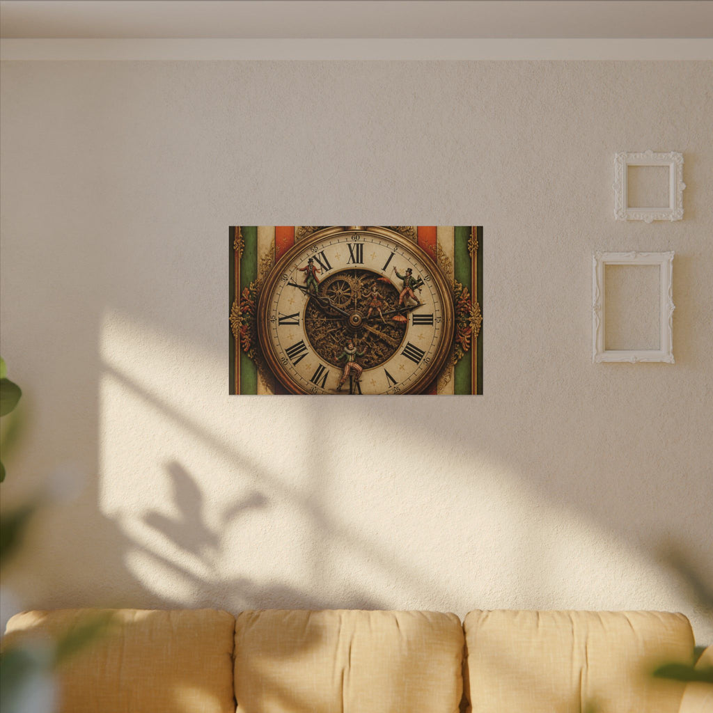 Pocket Watch Performers Wall Art Canvas 24×36 Baroque Studio Decor Maximalist Print