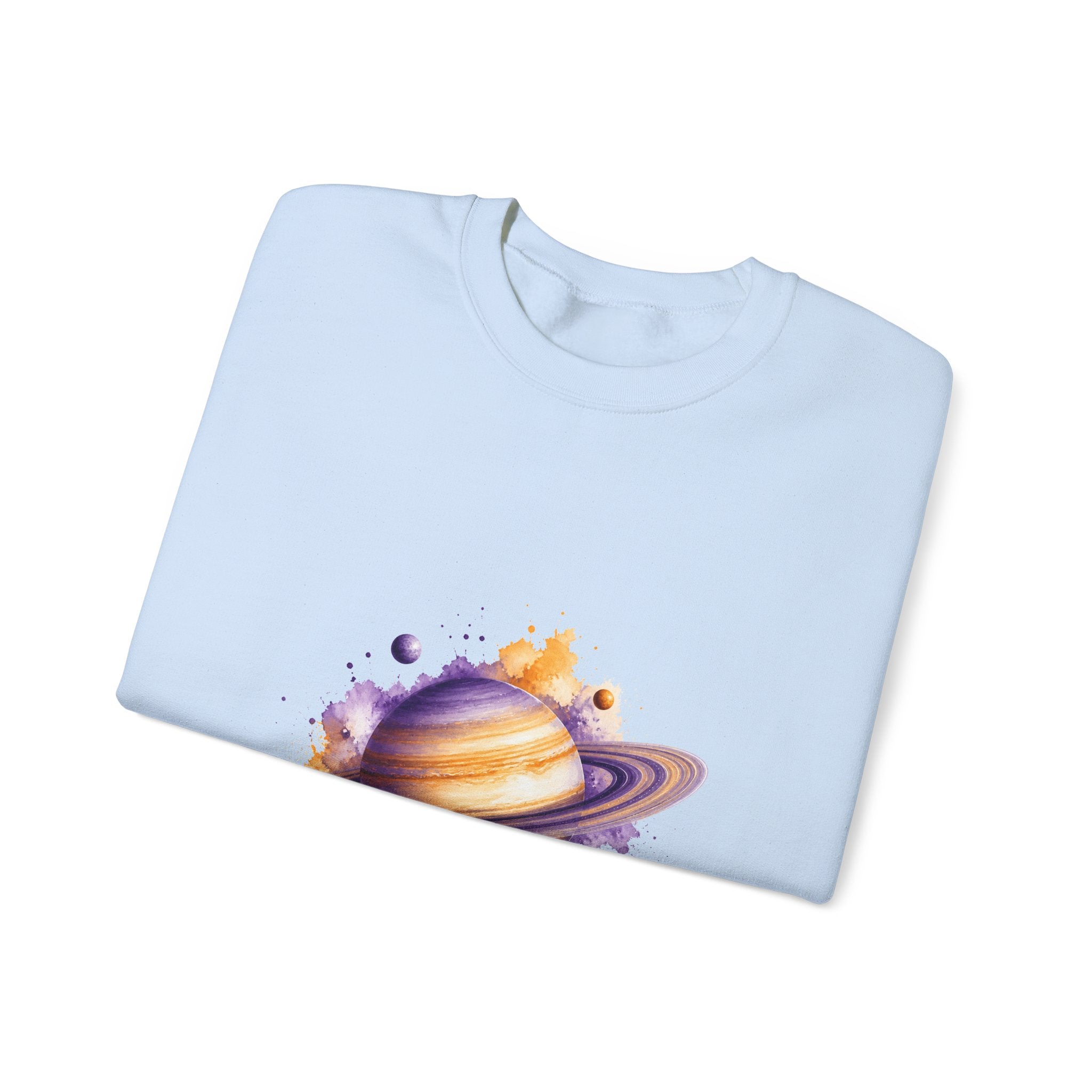 Matching Couple Sweatshirt - Saturn & Jupiter Matching Couple Comfort Colors Crew Watercolor Art His Hers Birthday Gift - Design A