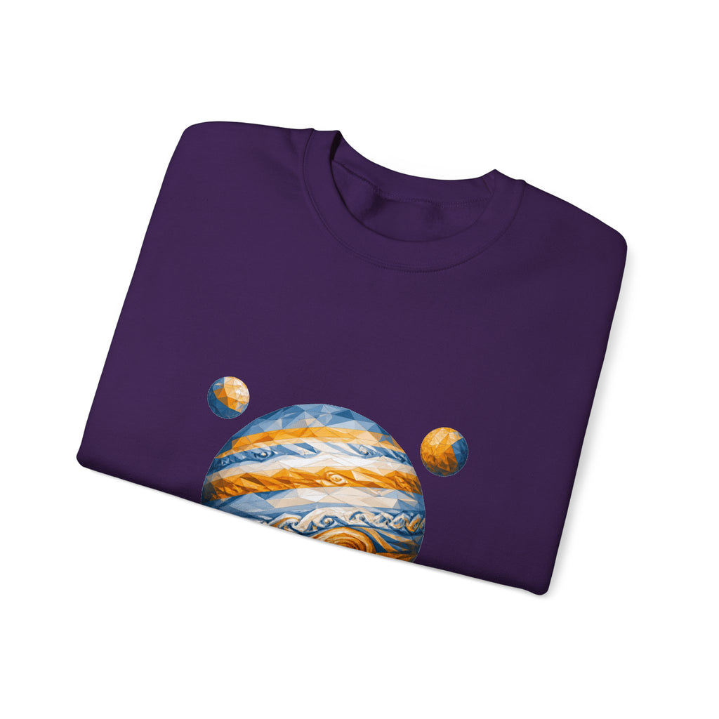 Matching Couple Sweatshirt - Saturn & Jupiter Matching Couple Comfort Colors Crew Geometric Art His Hers Love Gift - Design B