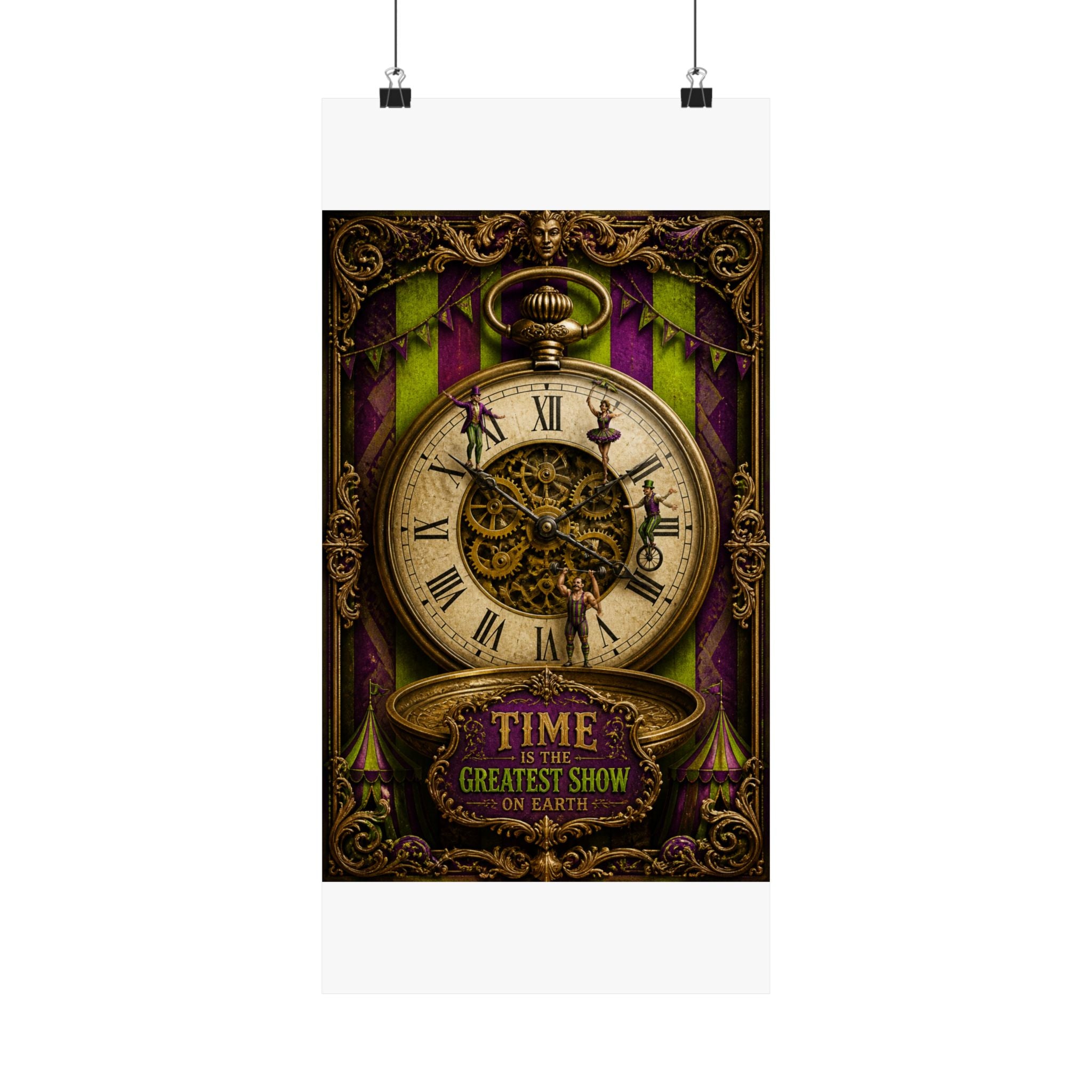 Pocket Watch Performers Wall Art Poster 24×36 Baroque Studio Decor Maximalist Print