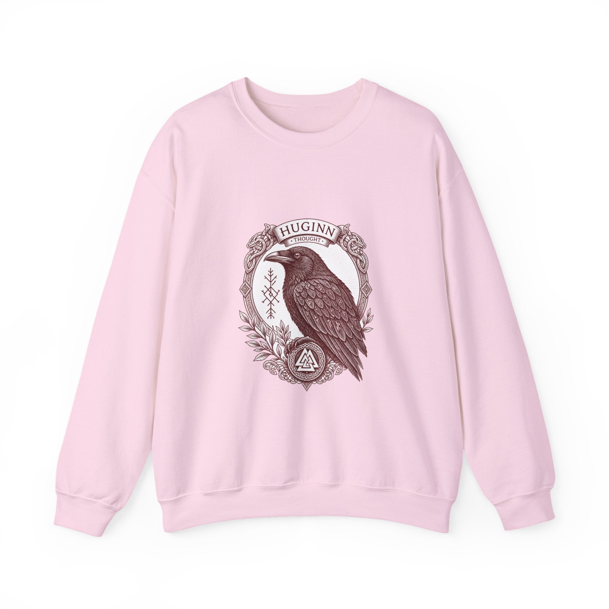Matching Couple Sweatshirt - Huginn & Muninn Matching Couple Premium Fleece Sweatshirt Vintage Art His Hers Honeymoon Gift - Design A