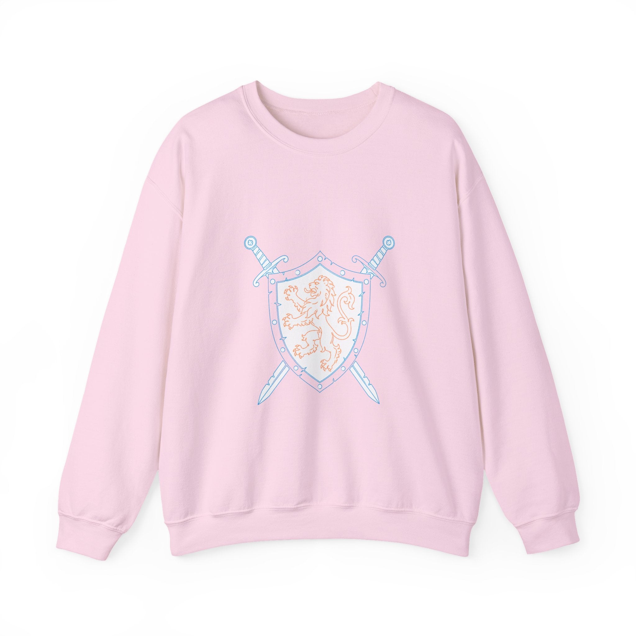 Matching Couple Sweatshirt - Crown & Shield Matching Couple Comfort Colors Crew Minimalist Art His Hers Christmas Gift - Design B
