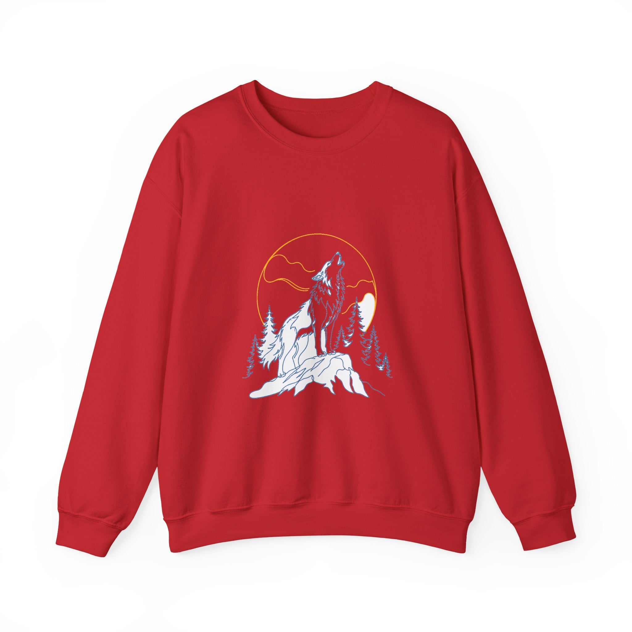 Matching Couple Sweatshirt - Wolf & Dove Matching Couple Crewneck Sweatshirt Minimalist Art His Hers Valentine Gift - Design A