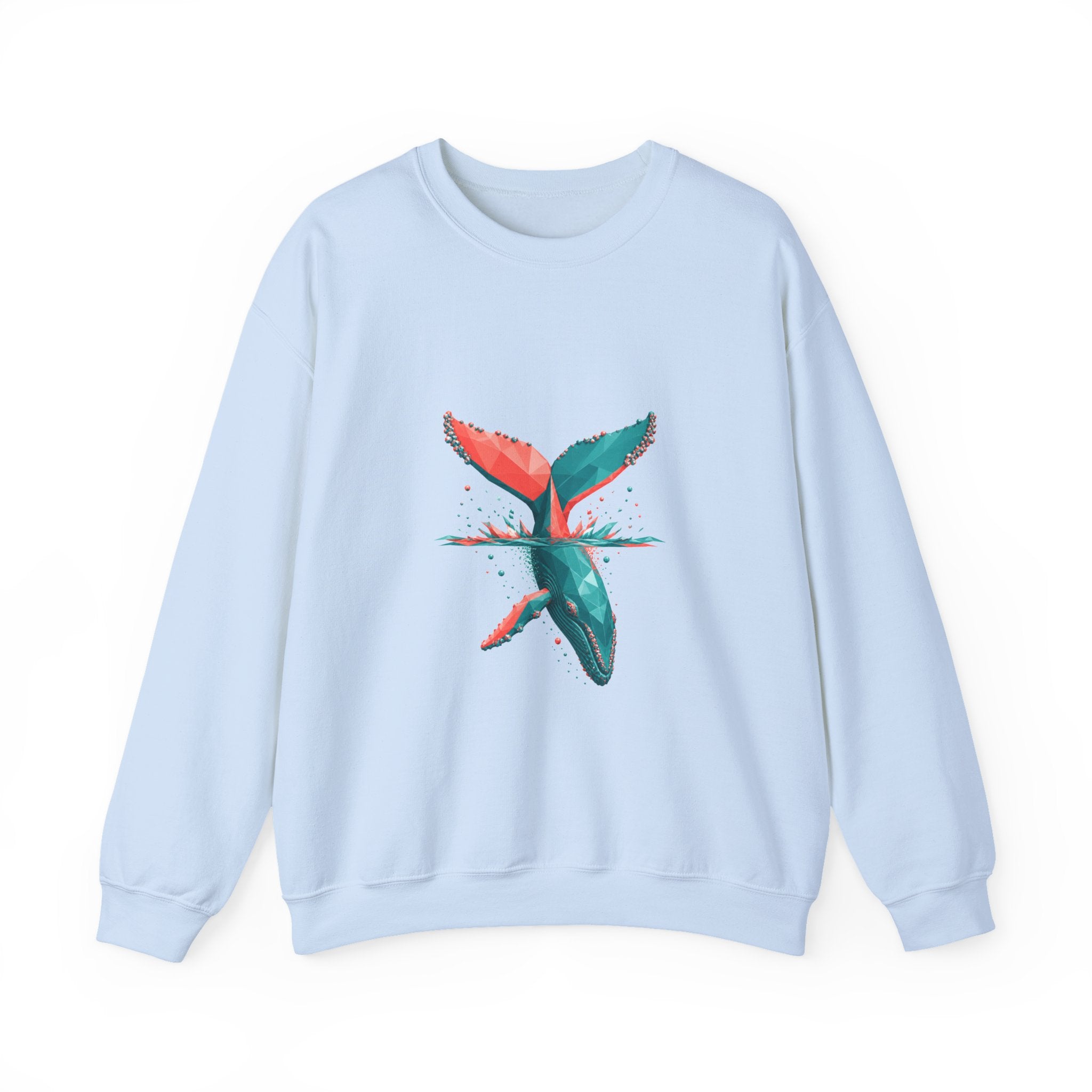 Matching Couple Sweatshirt - Eagle & Whale Matching Couple Comfort Colors Crew Geometric Art His Hers Love Gift - Design B