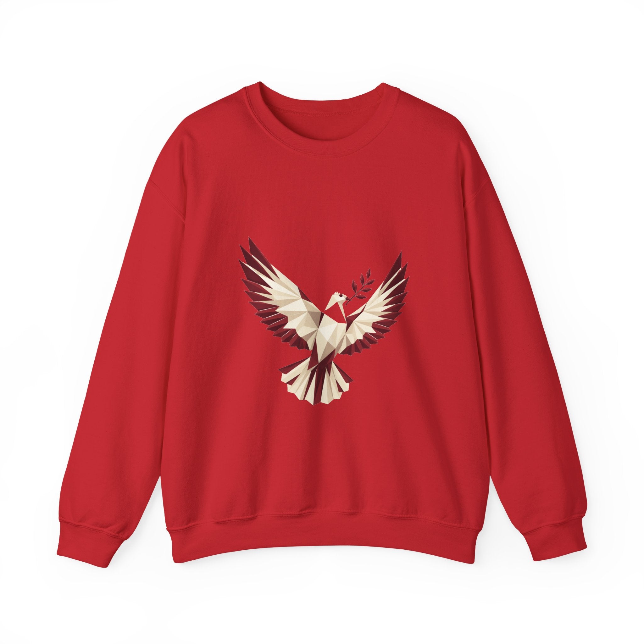Matching Couple Sweatshirt - Wolf & Dove Matching Couple Comfort Colors Crew Geometric Art His Hers Love Gift - Design B