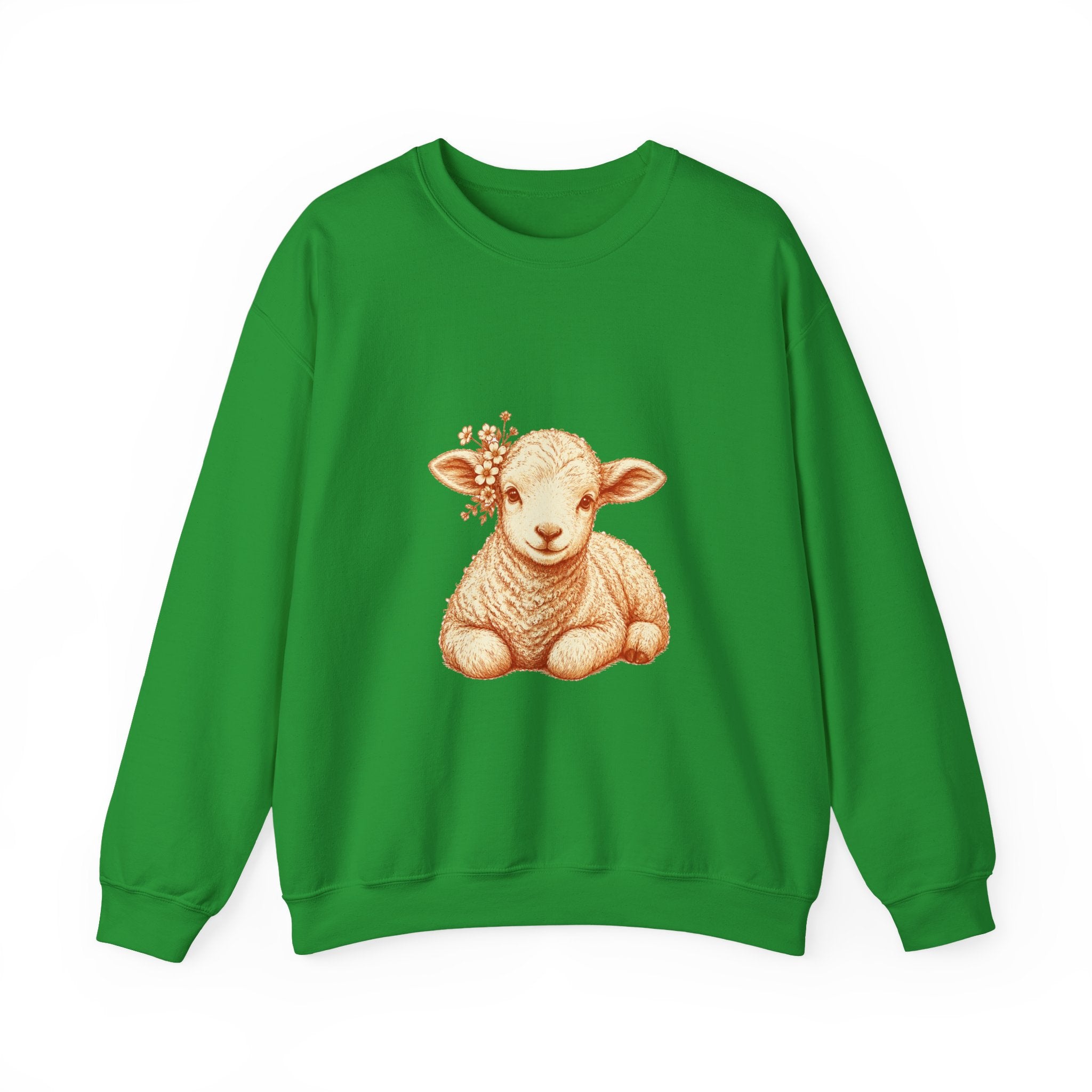 Matching Couple Sweatshirt - Lion & Lamb Matching Couple Comfort Colors Crew Hand-Drawn Art His Hers Anniversary Gift - Design B