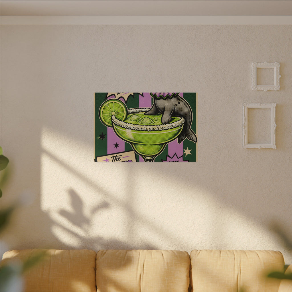 Margarita Balancing Seal Wall Art Canvas 16×20 Pop Art Living Room Decor Maximalist Print