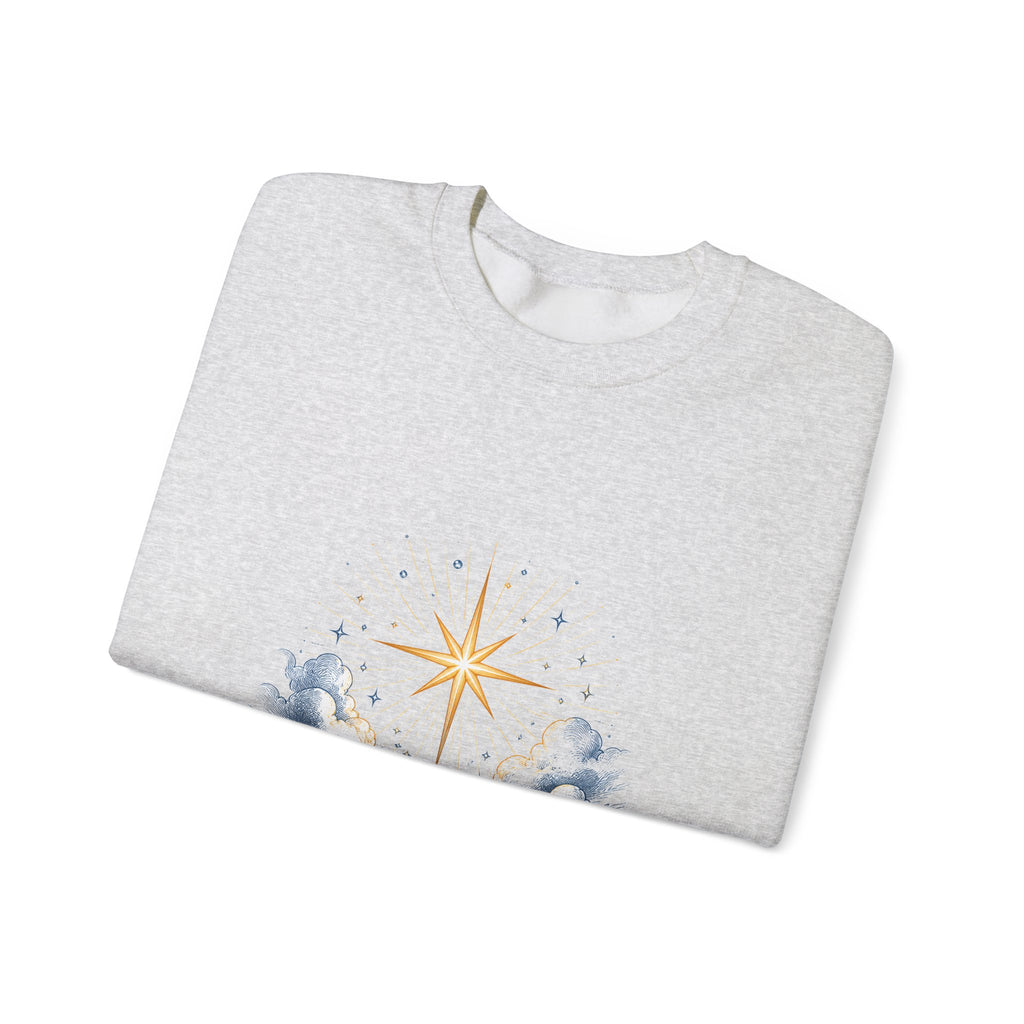 Matching Couple Sweatshirt - Evening & Morning Star Matching Couple Premium Fleece Sweatshirt Hand-Drawn Art His Hers Anniversary Gift - Design B