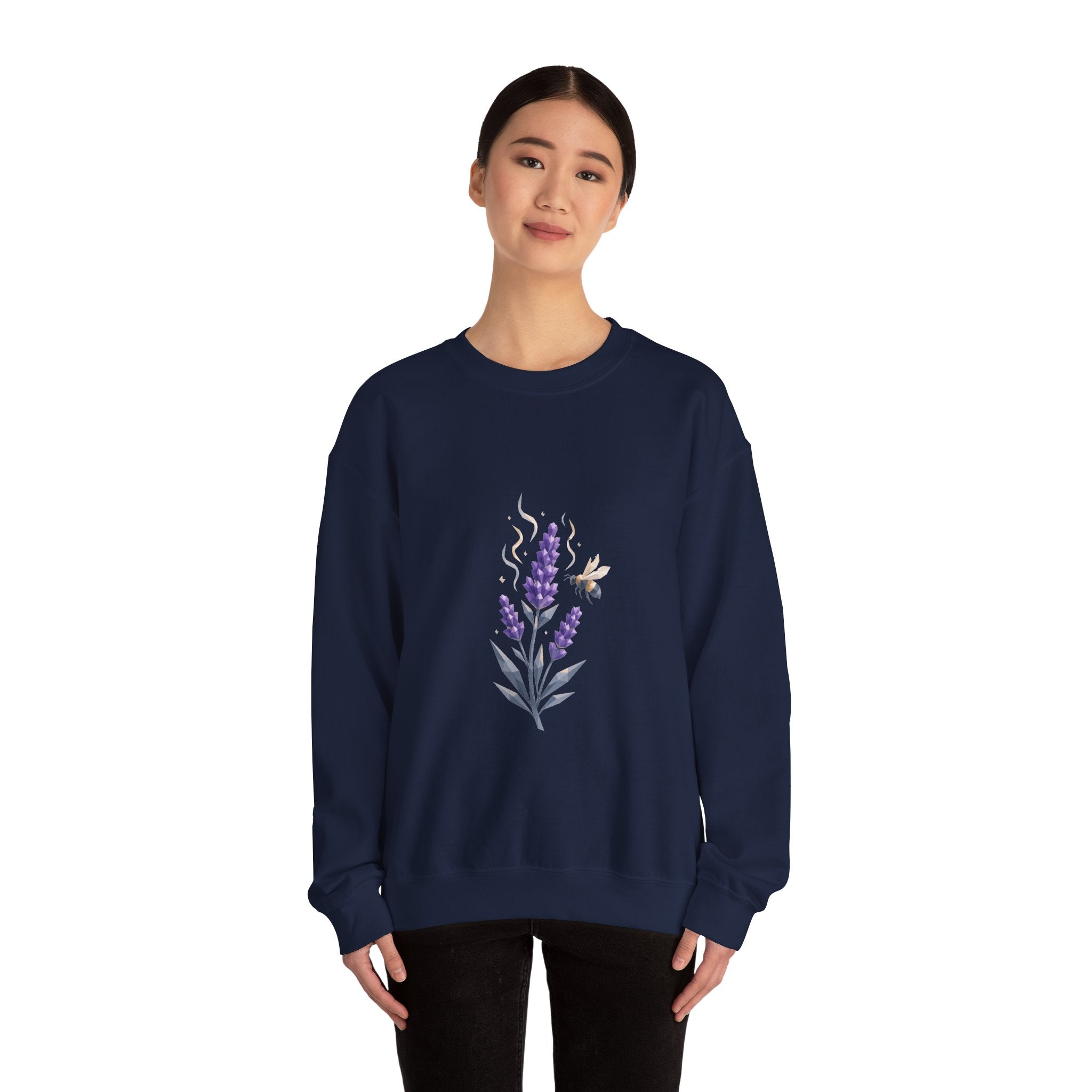 Matching Couple Sweatshirt - Lavender & Thistle Matching Couple Comfort Colors Crew Geometric Art His Hers Love Gift - Design A