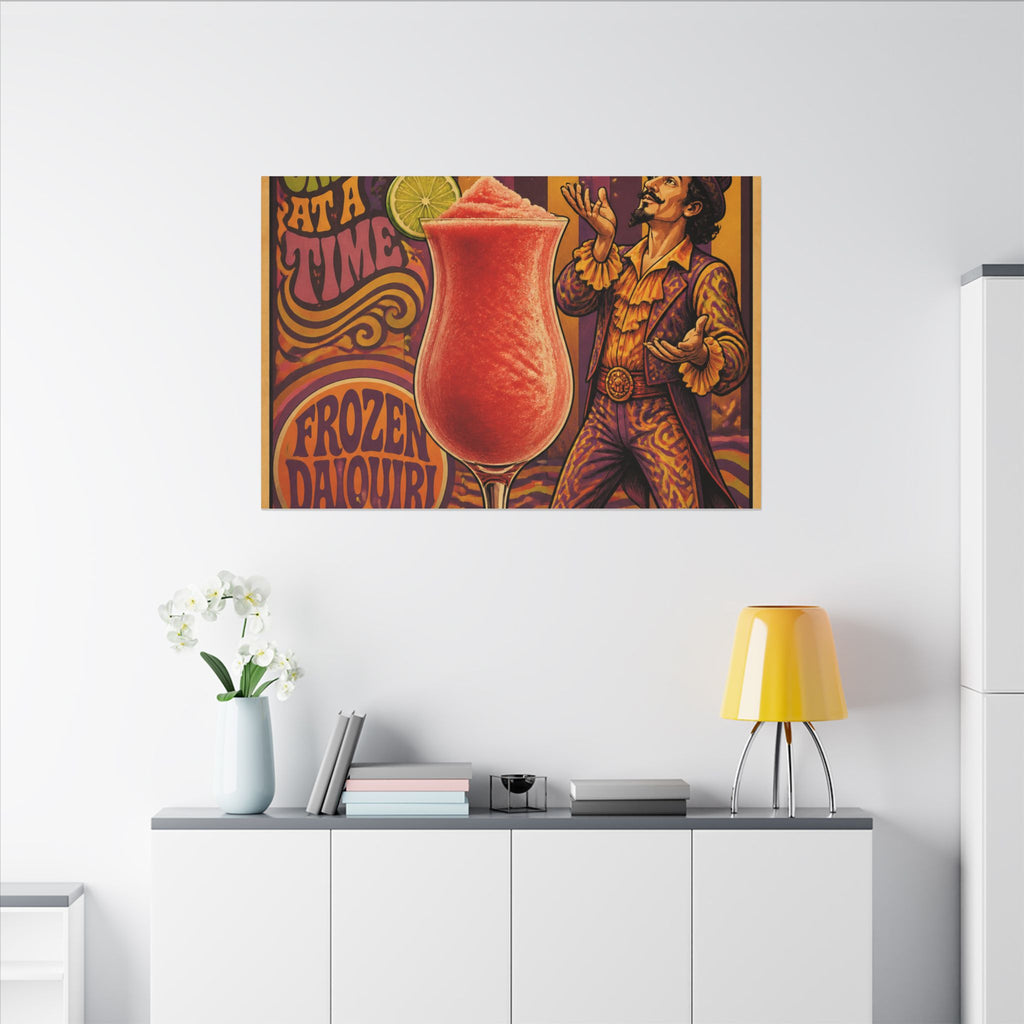 Daiquiri Fruit Juggler Wall Art Canvas 24×36 Psychedelic Dining Room Decor Maximalist Print