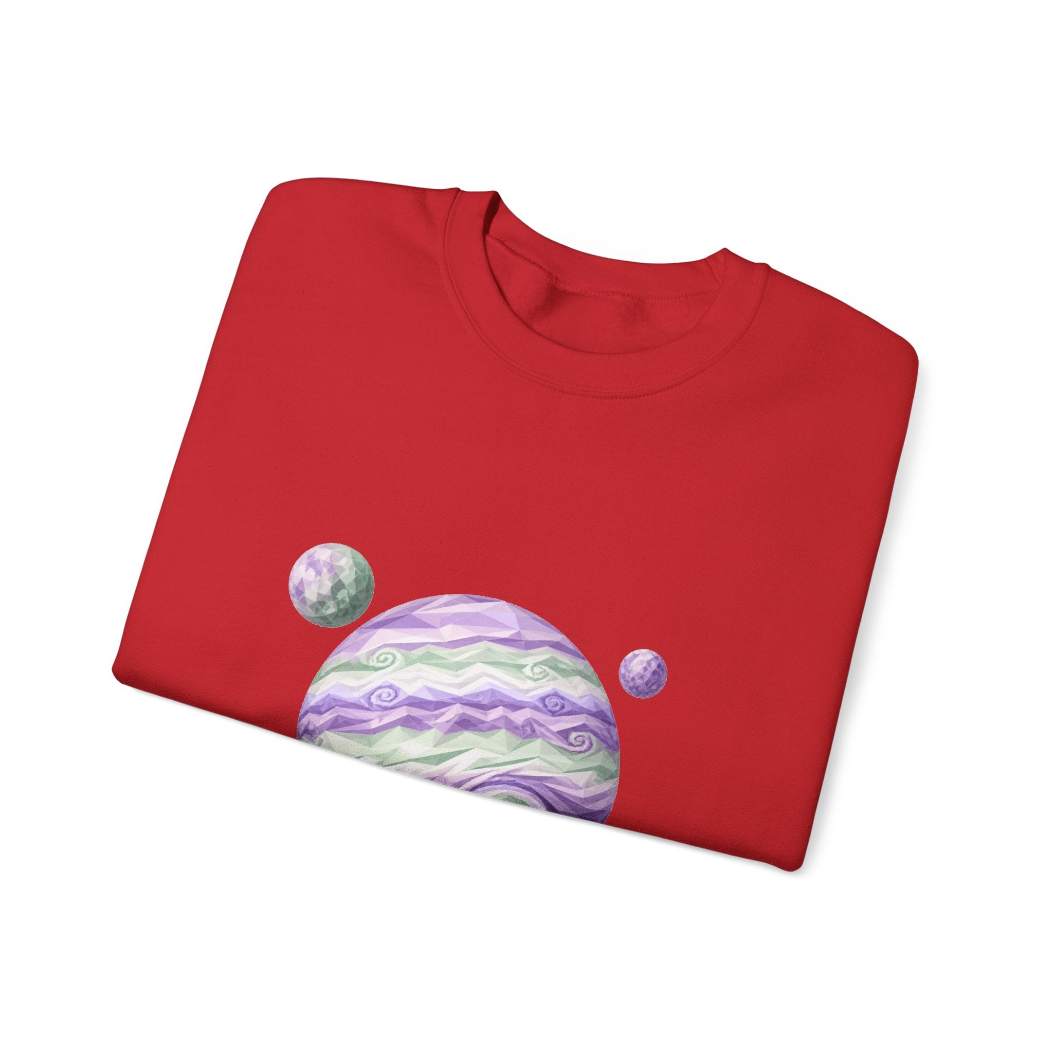 Matching Couple Sweatshirt - Saturn & Jupiter Matching Couple Crewneck Sweatshirt Geometric Art His Hers Couple Gift - Design B