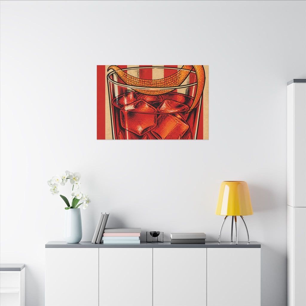 Negroni Trapeze Act Wall Art Canvas 16×20 Pop Art Living Room Decor Maximalist Print