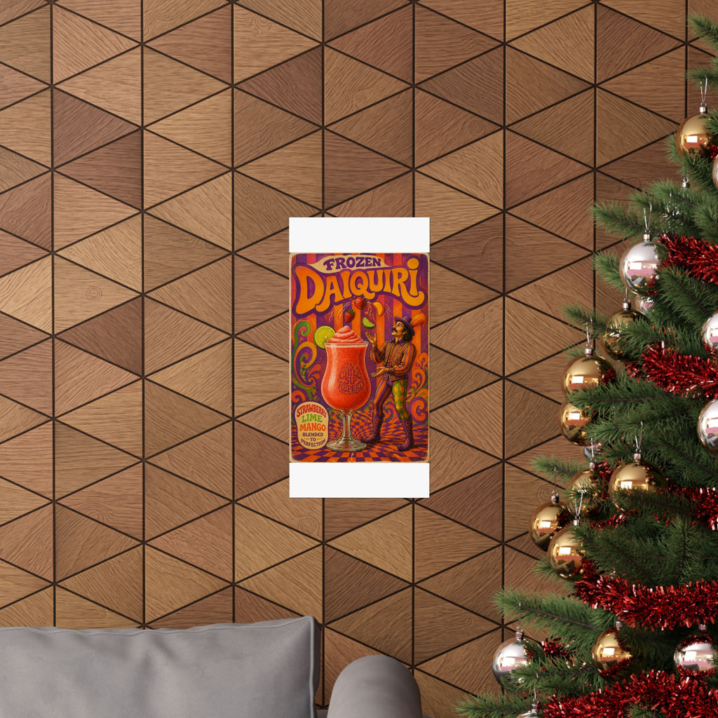 Daiquiri Fruit Juggler Wall Art Poster 24×36 Psychedelic Dining Room Decor Maximalist Print