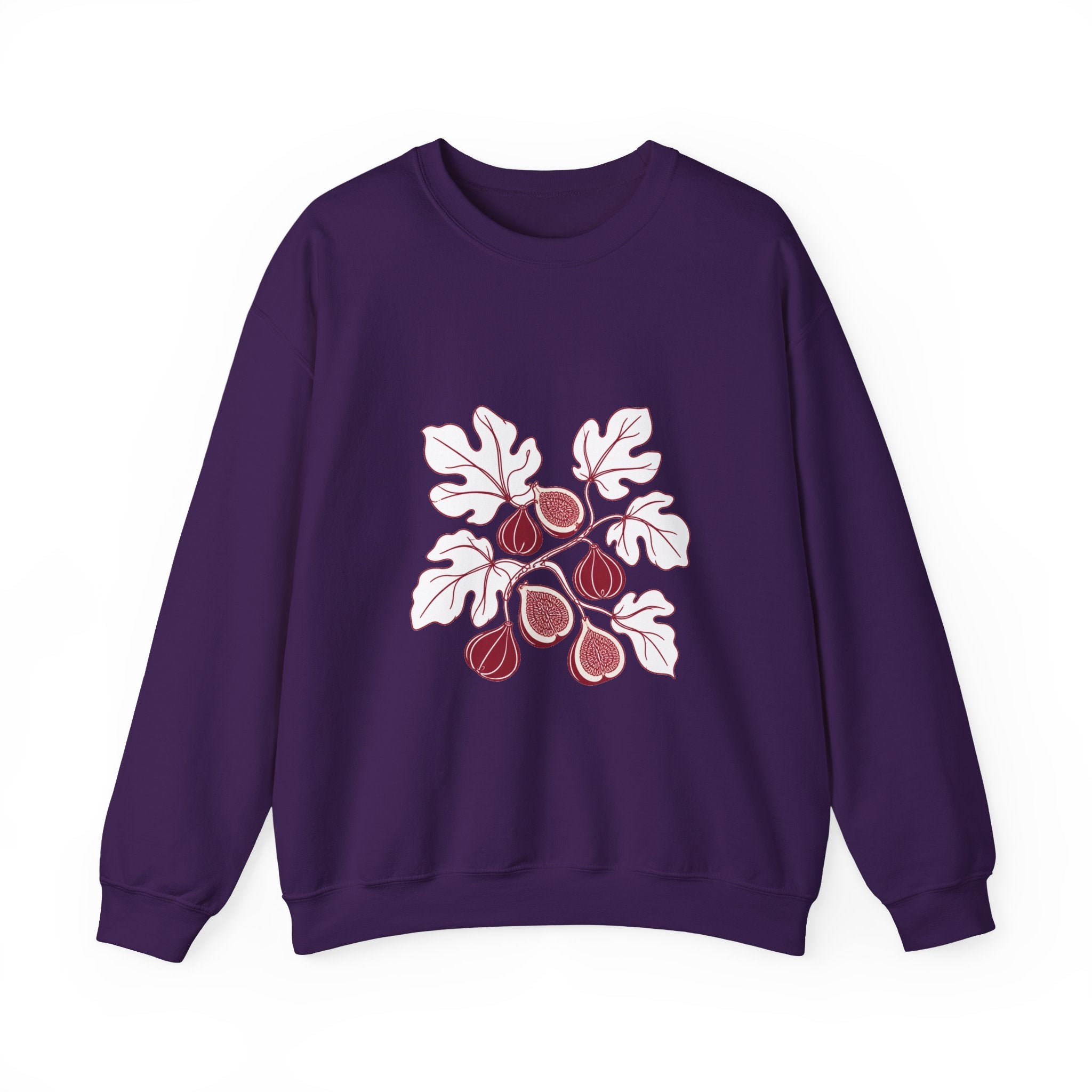 Matching Couple Sweatshirt - Olive Branch & Fig Matching Couple Crewneck Sweatshirt Minimalist Art His Hers Valentine Gift - Design B