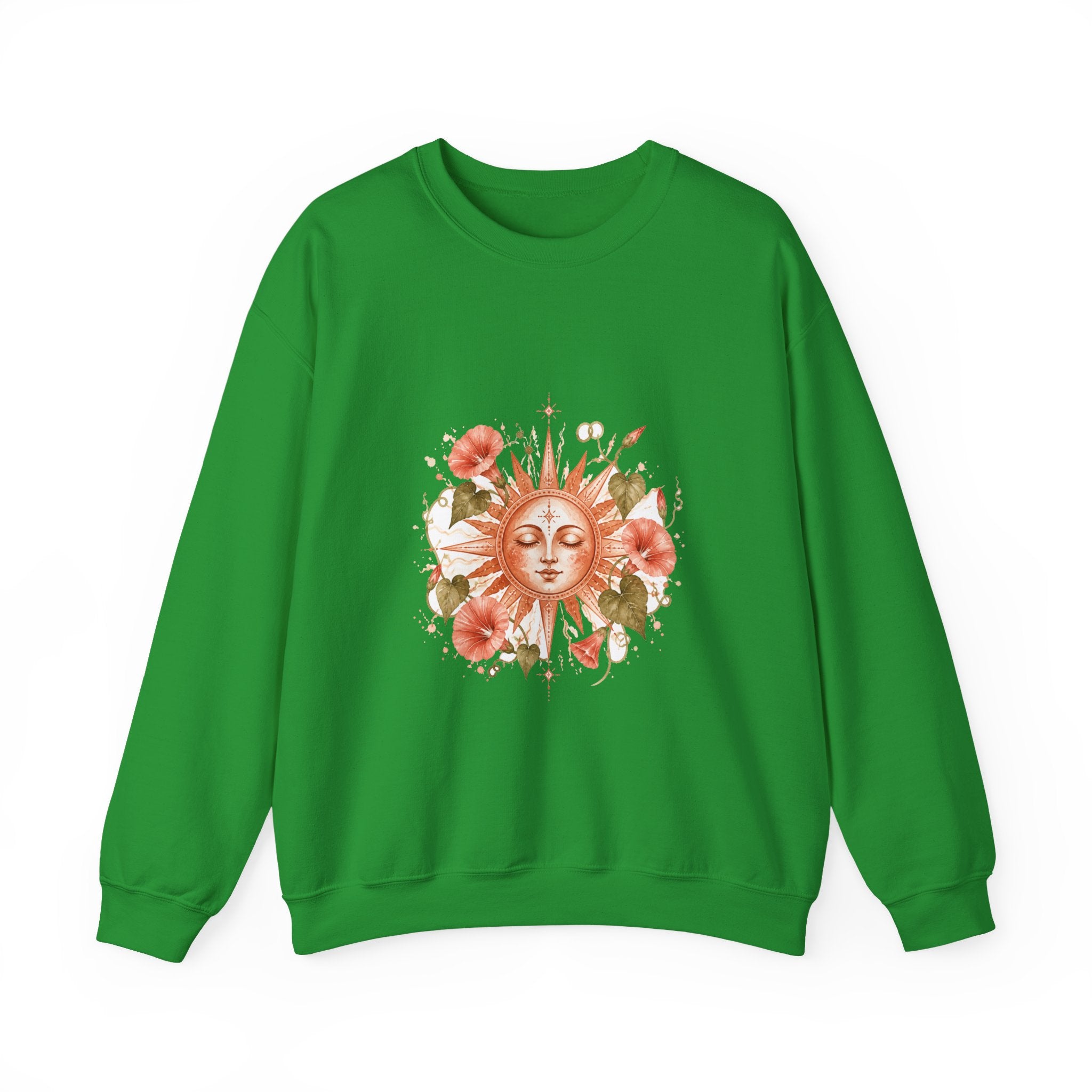 Matching Couple Sweatshirt - Sun & Moon Matching Couple Comfort Colors Crew Watercolor Art His Hers Birthday Gift - Design B