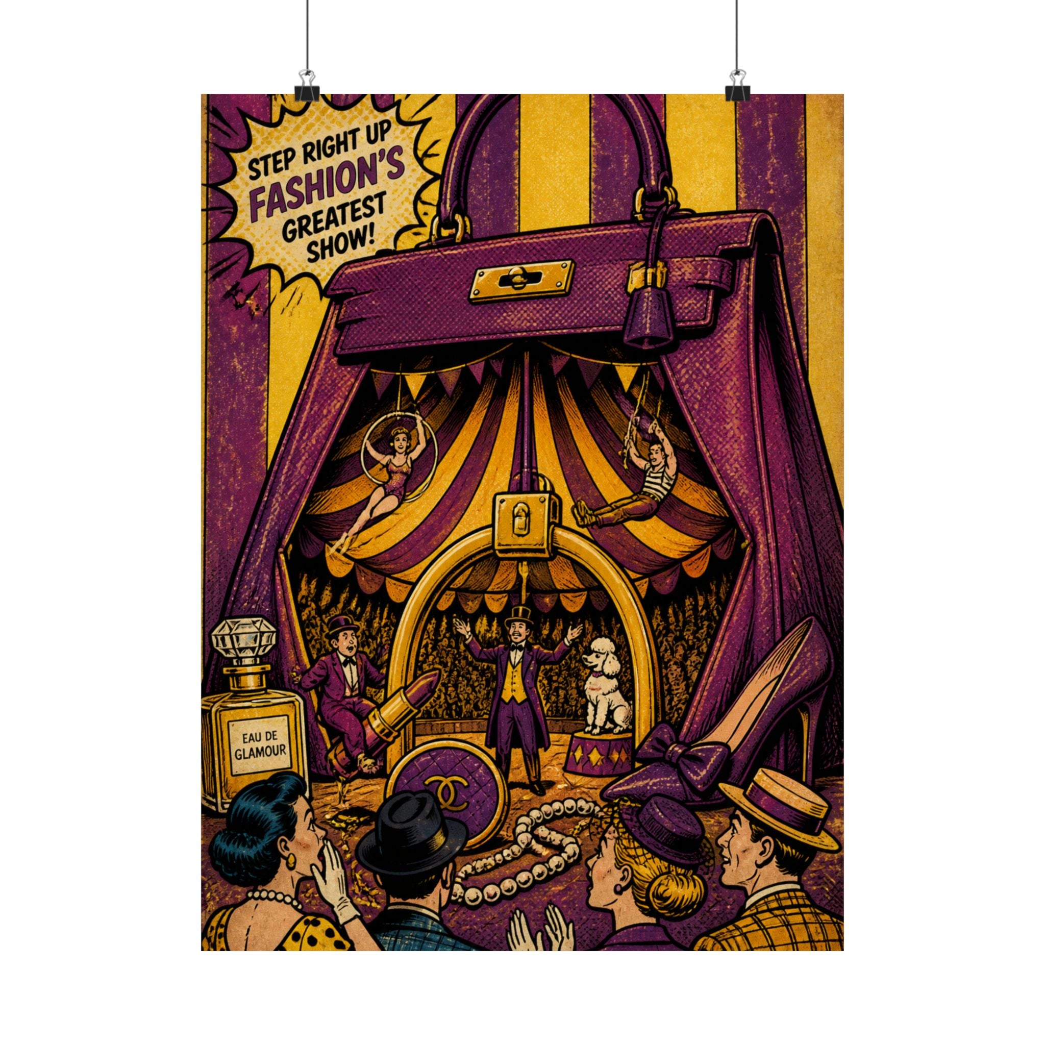 Handbag Big Top Wall Art Poster 24×36 Pop Art Restaurant Decor Maximalist Print