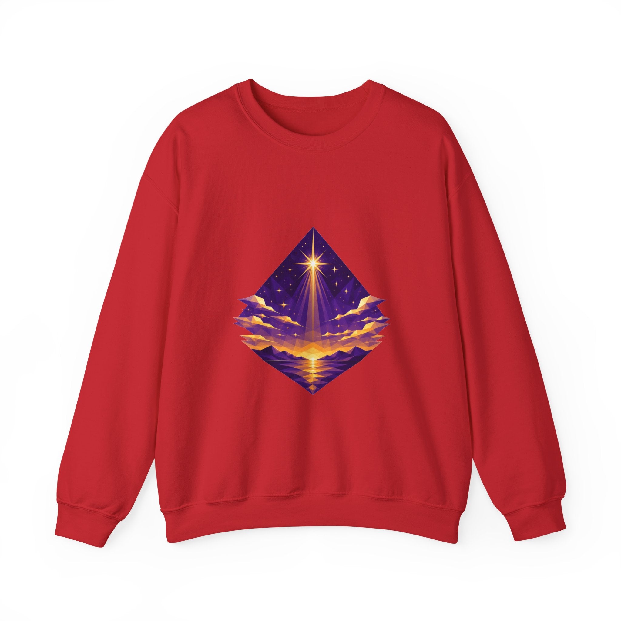 Matching Couple Sweatshirt - Evening & Morning Star Matching Couple Premium Fleece Sweatshirt Geometric Art His Hers Love Gift - Design A