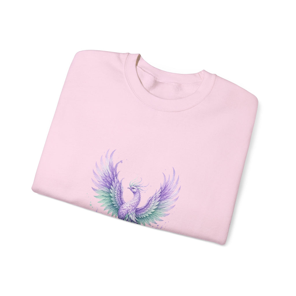 Matching Couple Sweatshirt - Dragon & Phoenix Matching Couple Crewneck Sweatshirt Watercolor Art His Hers Engagement Gift - Design B