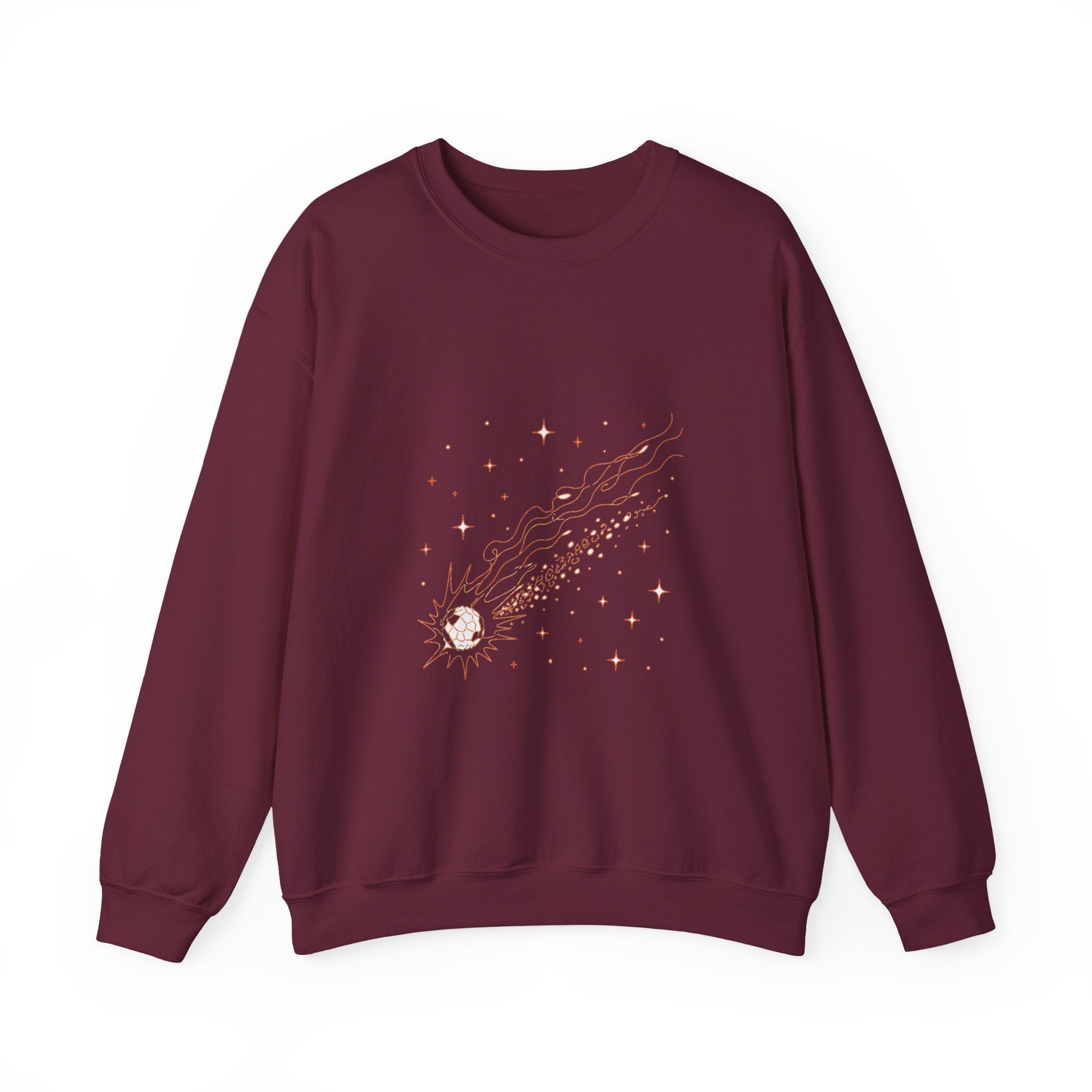 Matching Couple Sweatshirt - Comet & Asteroid Matching Couple Crewneck Sweatshirt Minimalist Art His Hers Valentine Gift - Design A