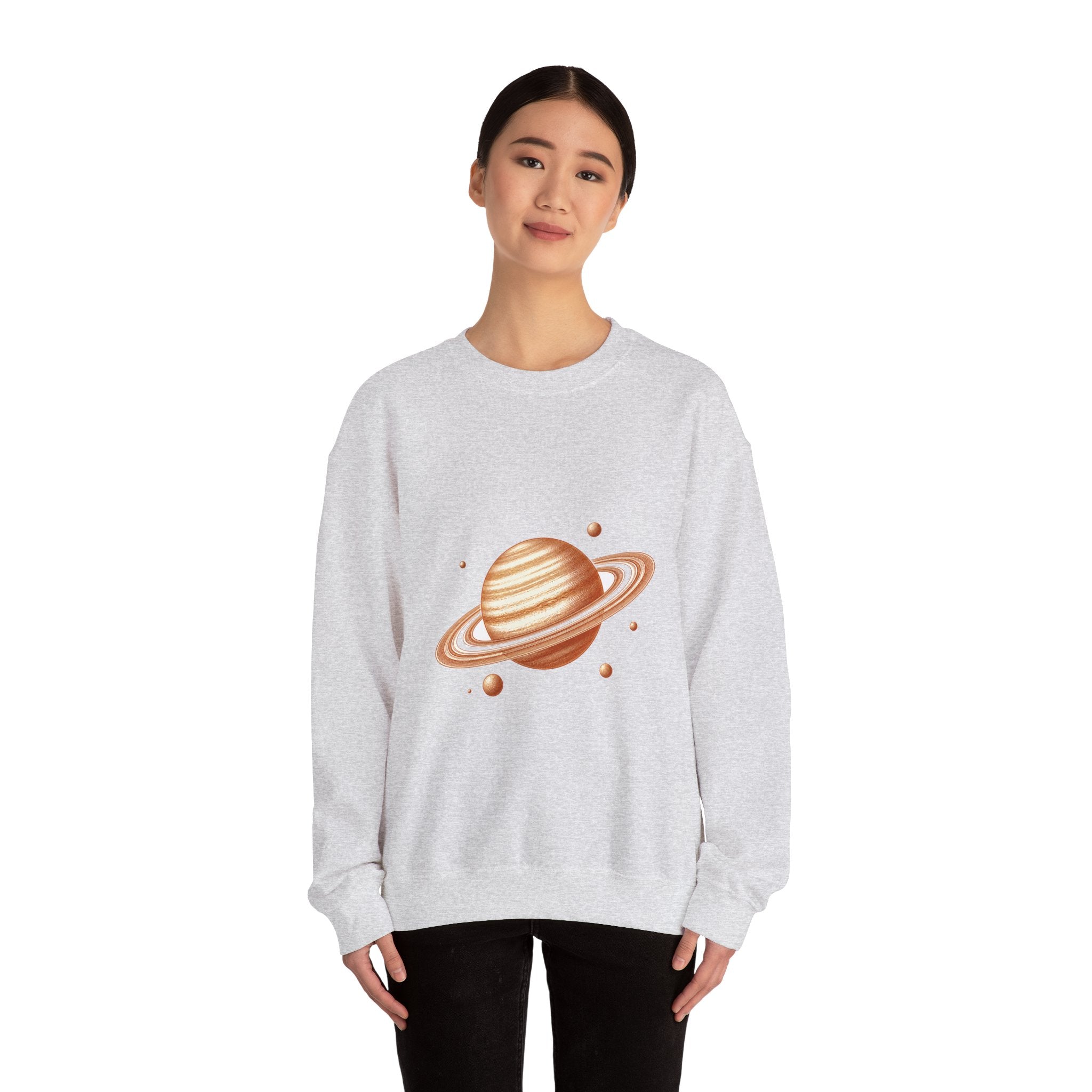 Matching Couple Sweatshirt - Saturn & Jupiter Matching Couple Comfort Colors Crew Vintage Art His Hers Honeymoon Gift - Design A