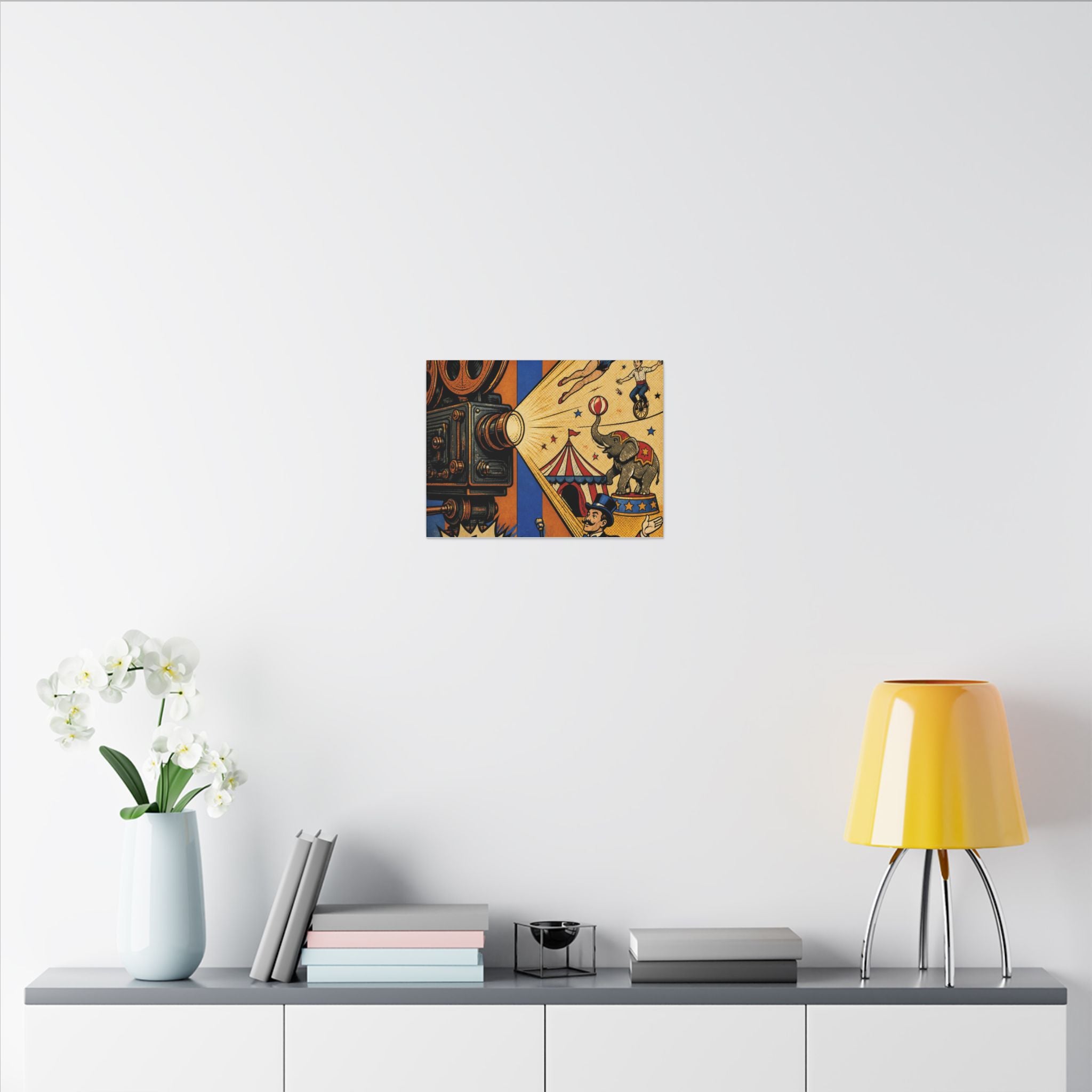 Film Camera Projector Show Wall Art Canvas 24×36 Pop Art Restaurant Decor Maximalist Print