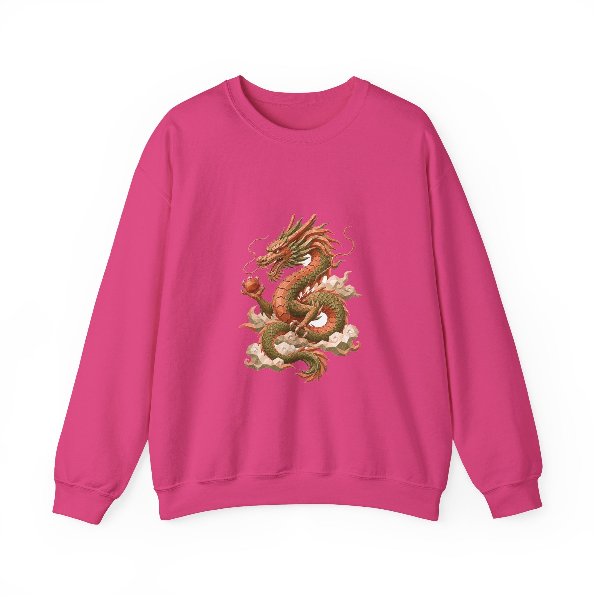 Matching Couple Sweatshirt - Dragon & Phoenix Matching Couple Comfort Colors Crew Geometric Art His Hers Love Gift - Design A