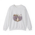 Matching Couple Sweatshirt - Lavender Fields & Canyon Matching Couple Premium Fleece Sweatshirt Hand-Drawn Art His Hers Anniversary Gift - Design A