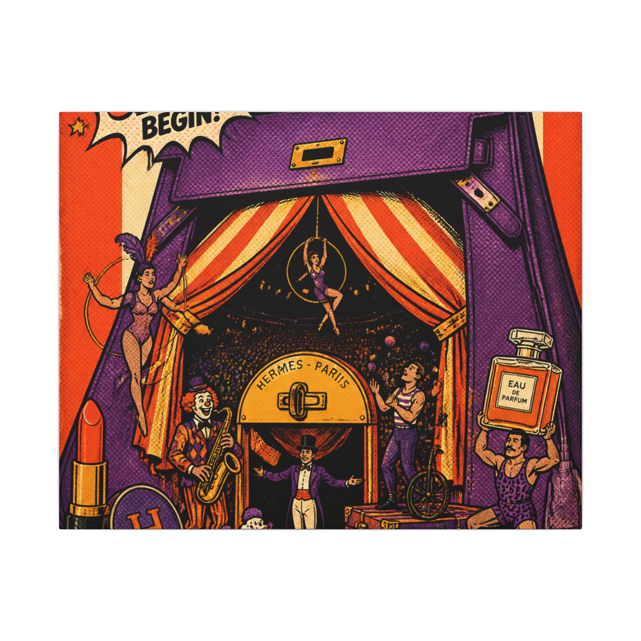 Handbag Big Top Wall Art Canvas 24×36 Pop Art Restaurant Decor Maximalist Print