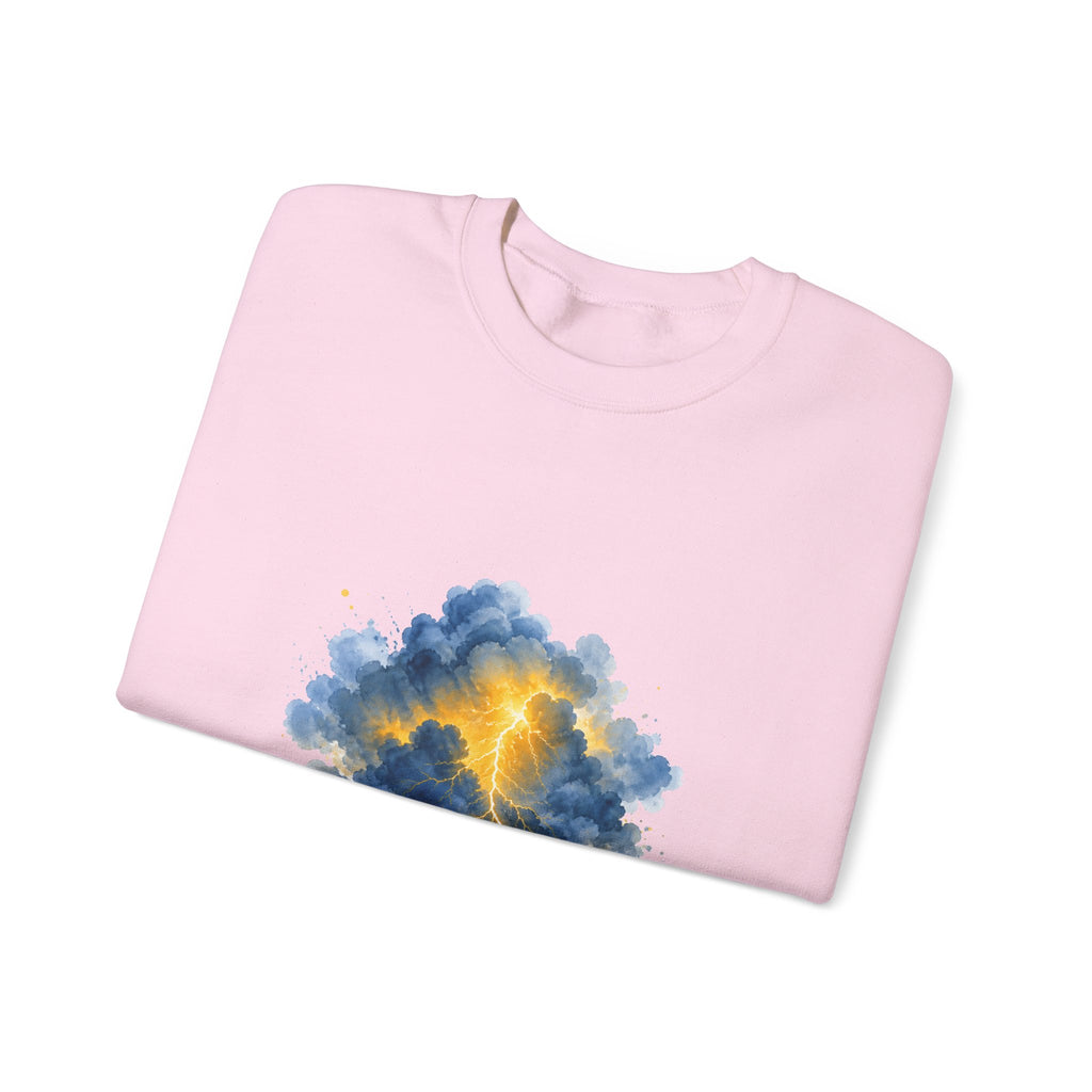 Matching Couple Sweatshirt - Storm & Rainbow Matching Couple Premium Fleece Sweatshirt Watercolor Art His Hers Birthday Gift - Design A