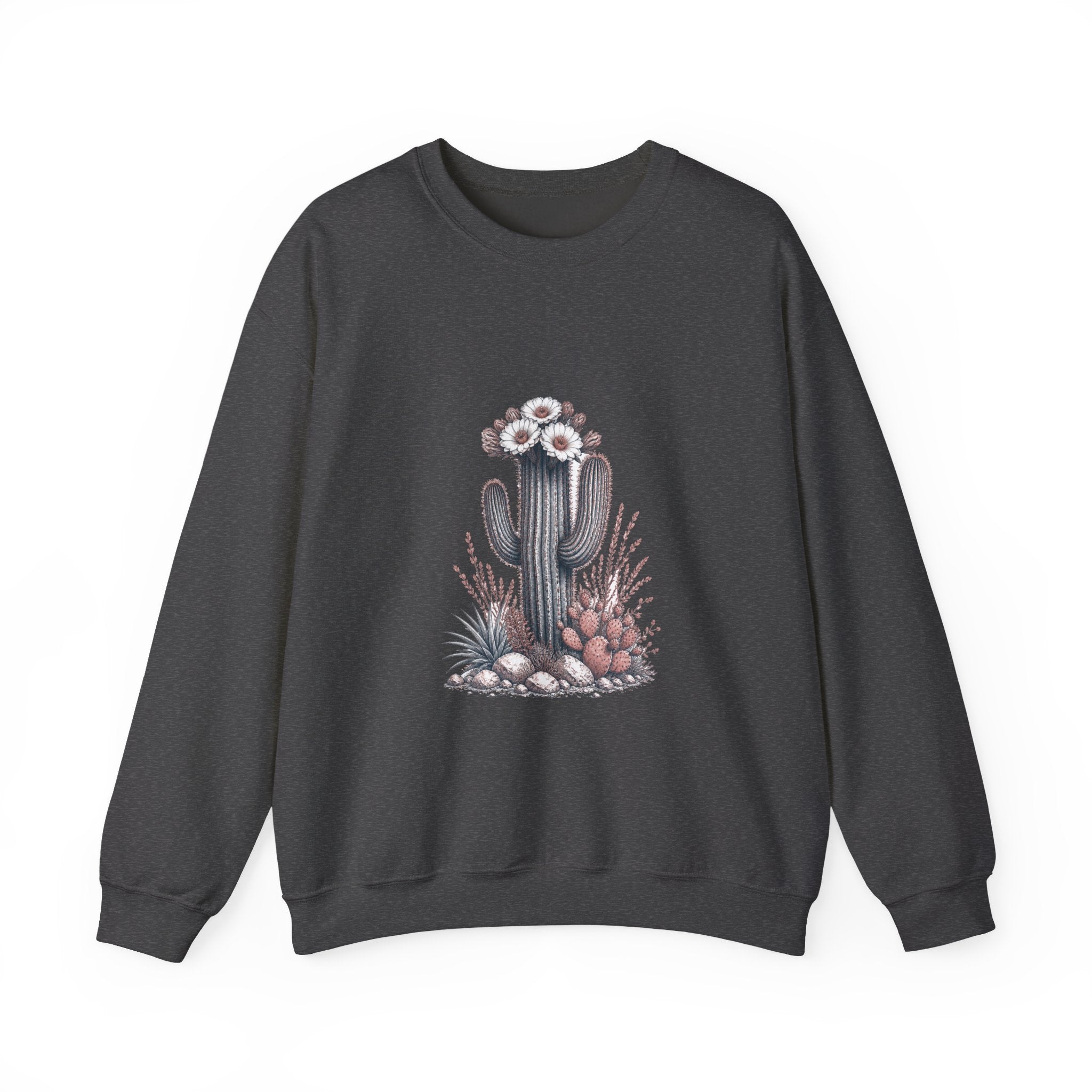 Matching Couple Sweatshirt - Desert & Rainforest Matching Couple Premium Fleece Sweatshirt Hand-Drawn Art His Hers Anniversary Gift - Design A