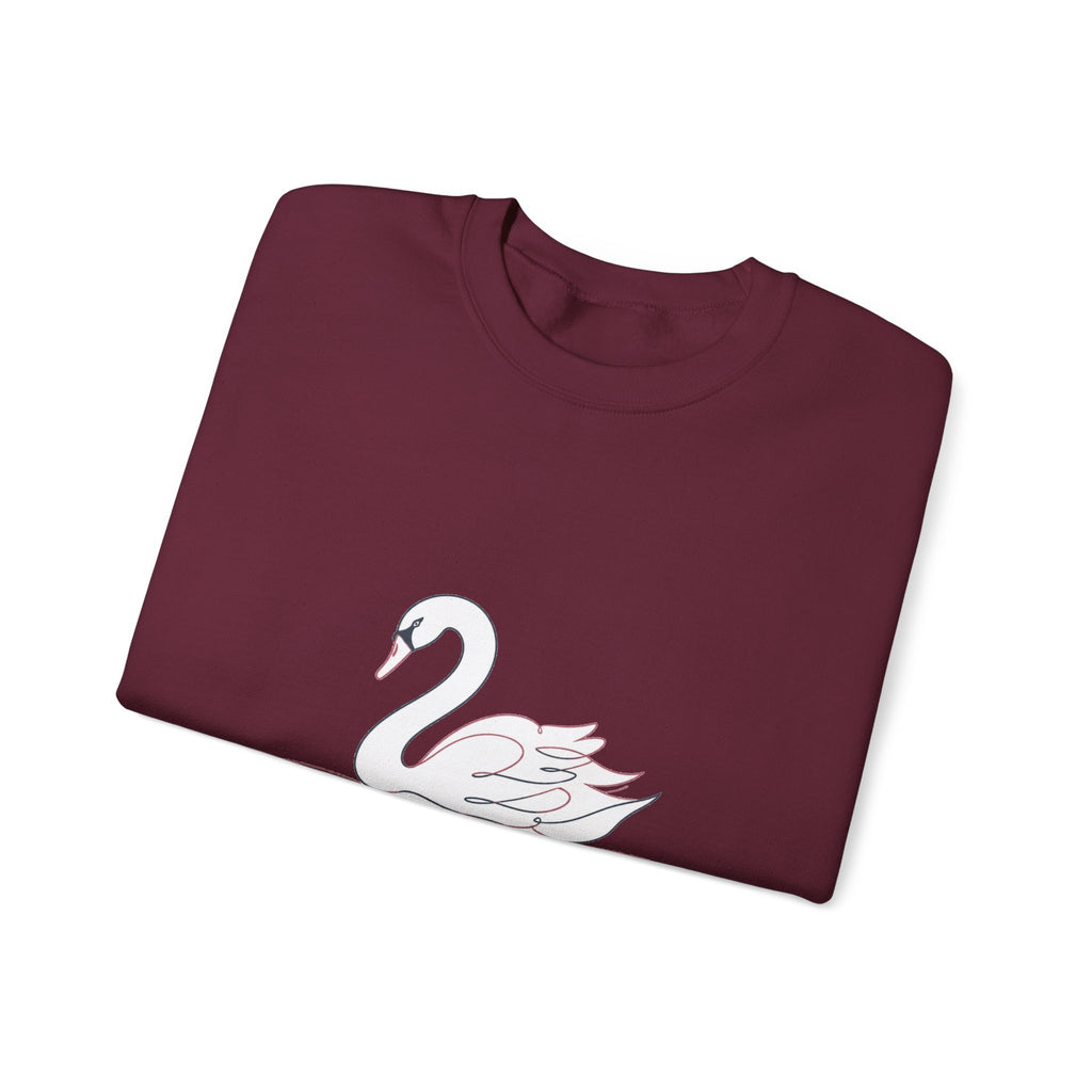 Matching Couple Sweatshirt - Raven & Swan Matching Couple Comfort Colors Crew Minimalist Art His Hers Christmas Gift - Design B