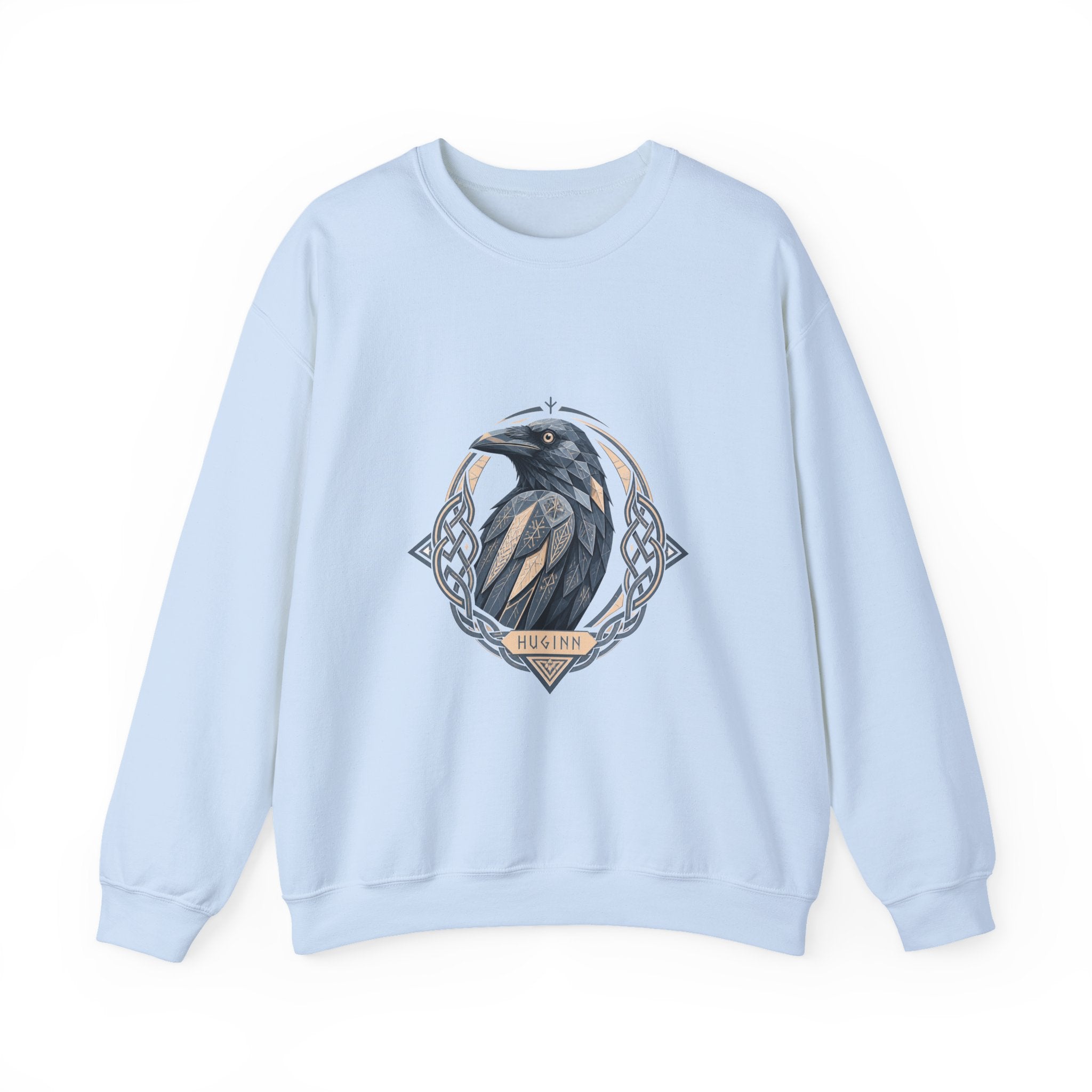 Matching Couple Sweatshirt - Huginn & Muninn Matching Couple Premium Fleece Sweatshirt Geometric Art His Hers Love Gift - Design A