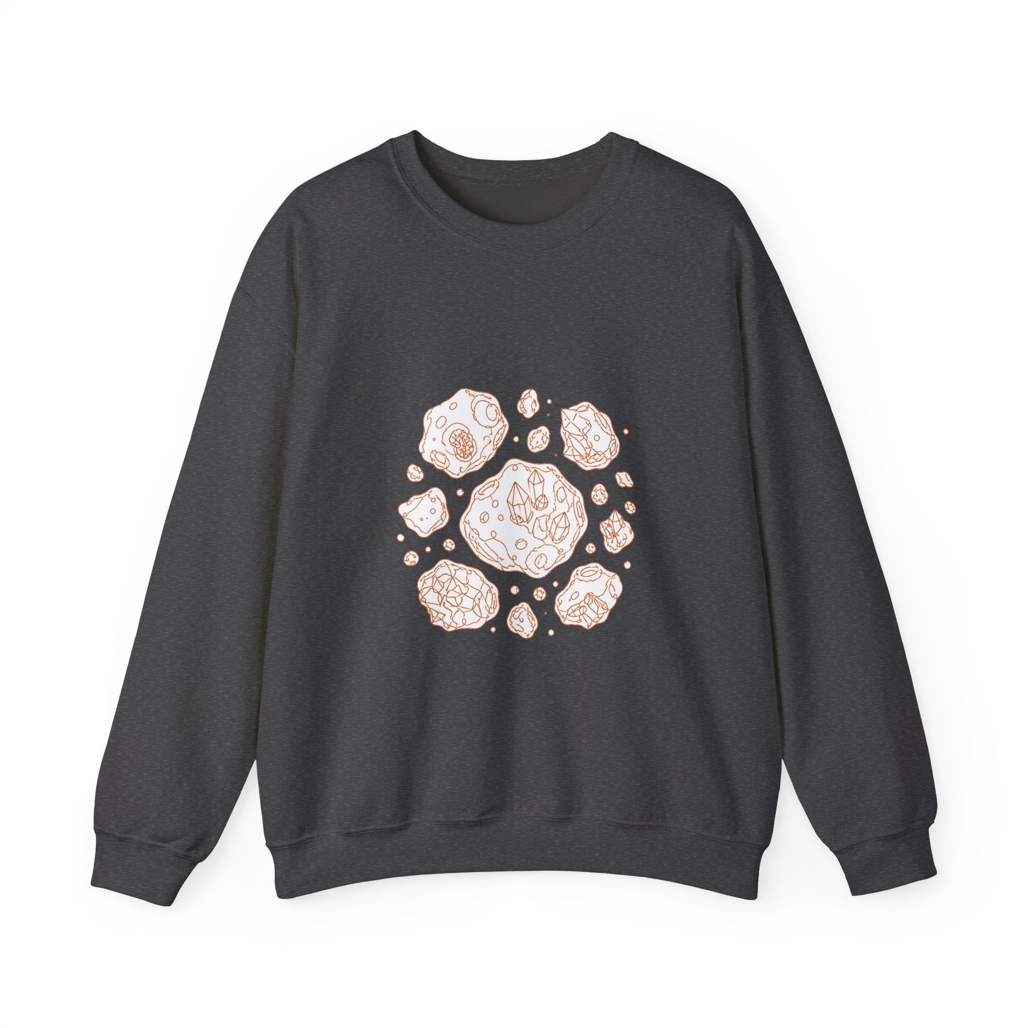Matching Couple Sweatshirt - Comet & Asteroid Matching Couple Crewneck Sweatshirt Minimalist Art His Hers Valentine Gift - Design B