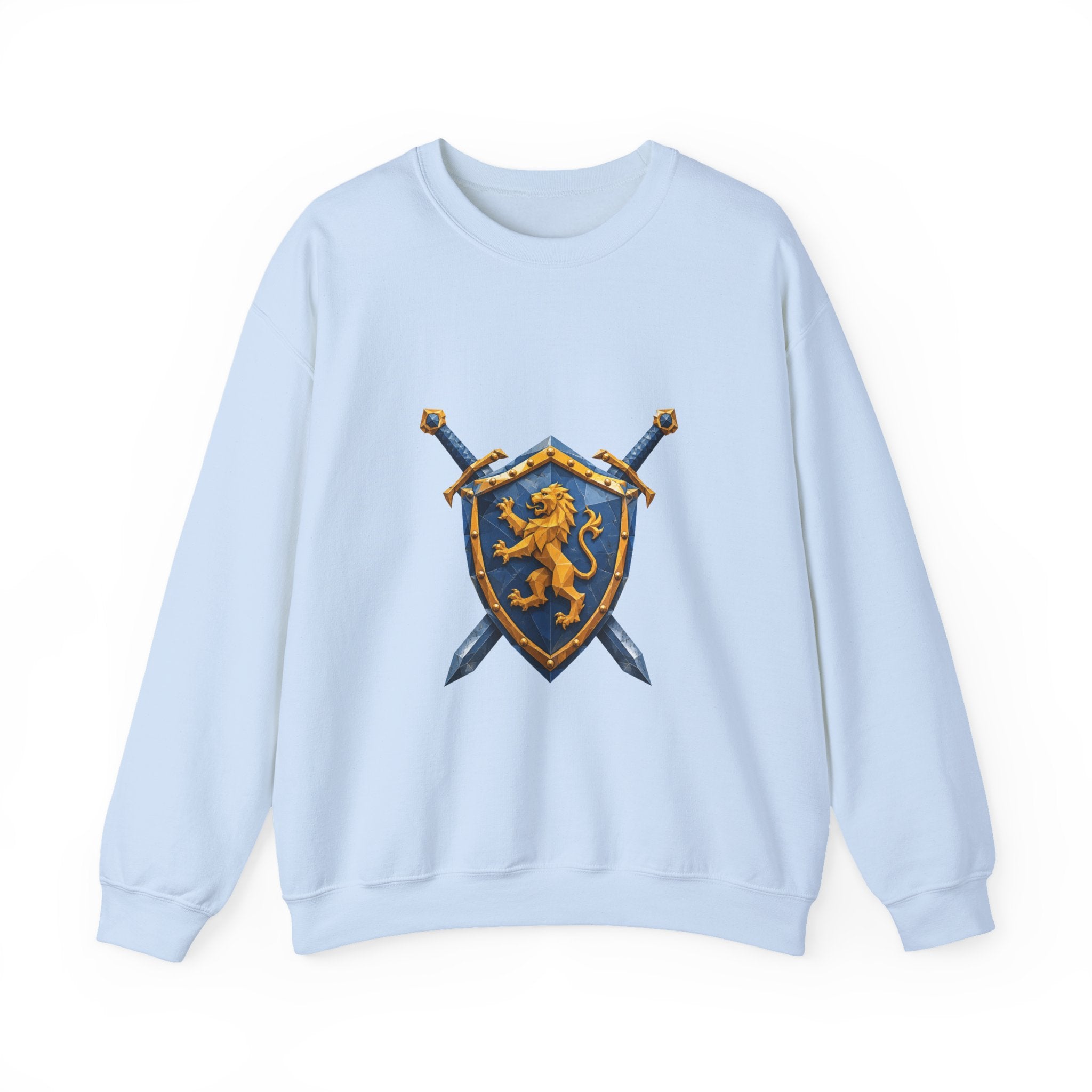 Matching Couple Sweatshirt - Crown & Shield Matching Couple Premium Fleece Sweatshirt Geometric Art His Hers Love Gift - Design B