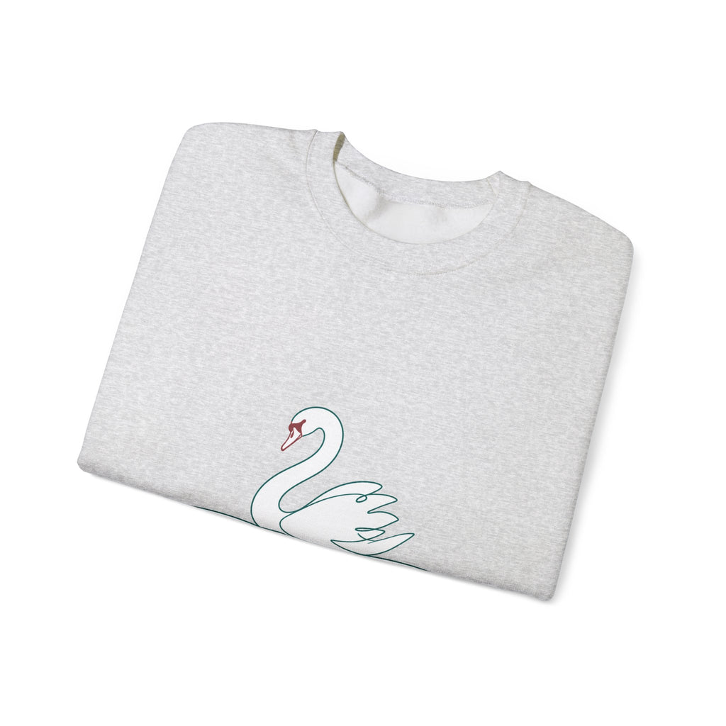 Matching Couple Sweatshirt - Raven & Swan Matching Couple Premium Fleece Sweatshirt Minimalist Art His Hers Christmas Gift - Design B