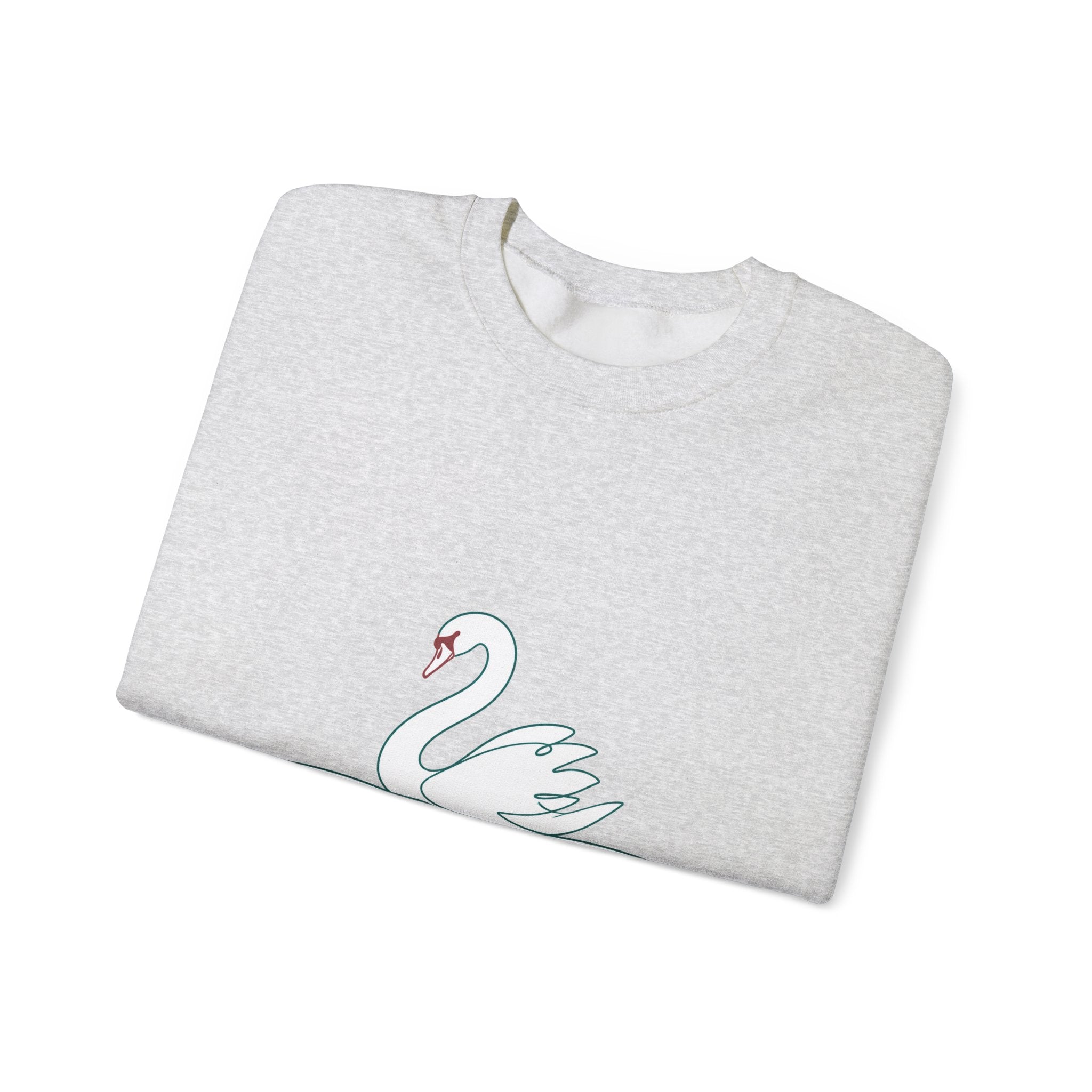 Matching Couple Sweatshirt - Raven & Swan Matching Couple Premium Fleece Sweatshirt Minimalist Art His Hers Christmas Gift - Design B
