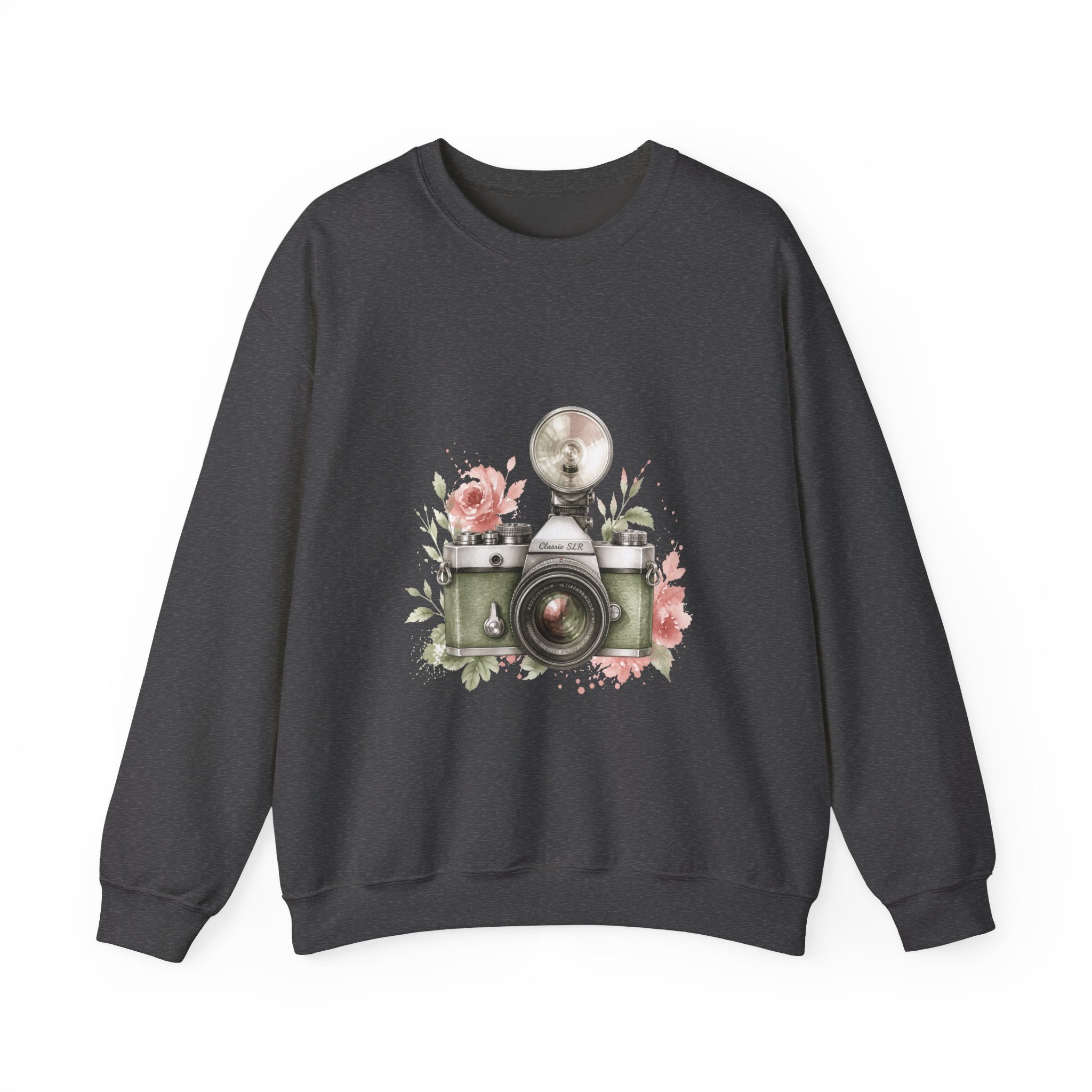 Matching Couple Sweatshirt - Camera & Film Matching Couple Crewneck Sweatshirt Watercolor Art His Hers Engagement Gift - Design A