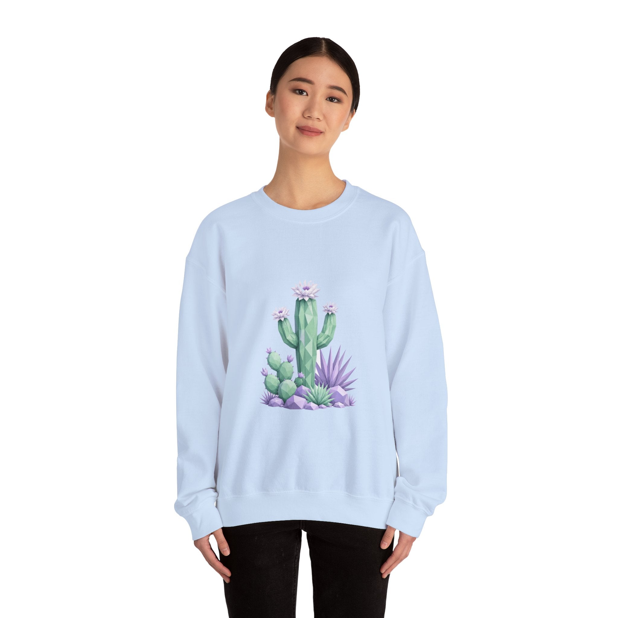 Matching Couple Sweatshirt - Desert & Rainforest Matching Couple Premium Fleece Sweatshirt Geometric Art His Hers Love Gift - Design A
