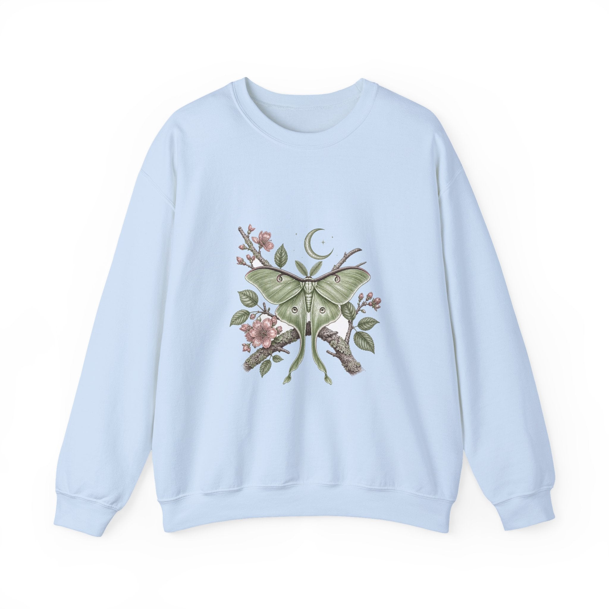 Matching Couple Sweatshirt - Butterfly & Moth Matching Couple Crewneck Sweatshirt Vintage Art His Hers Wedding Gift - Design B