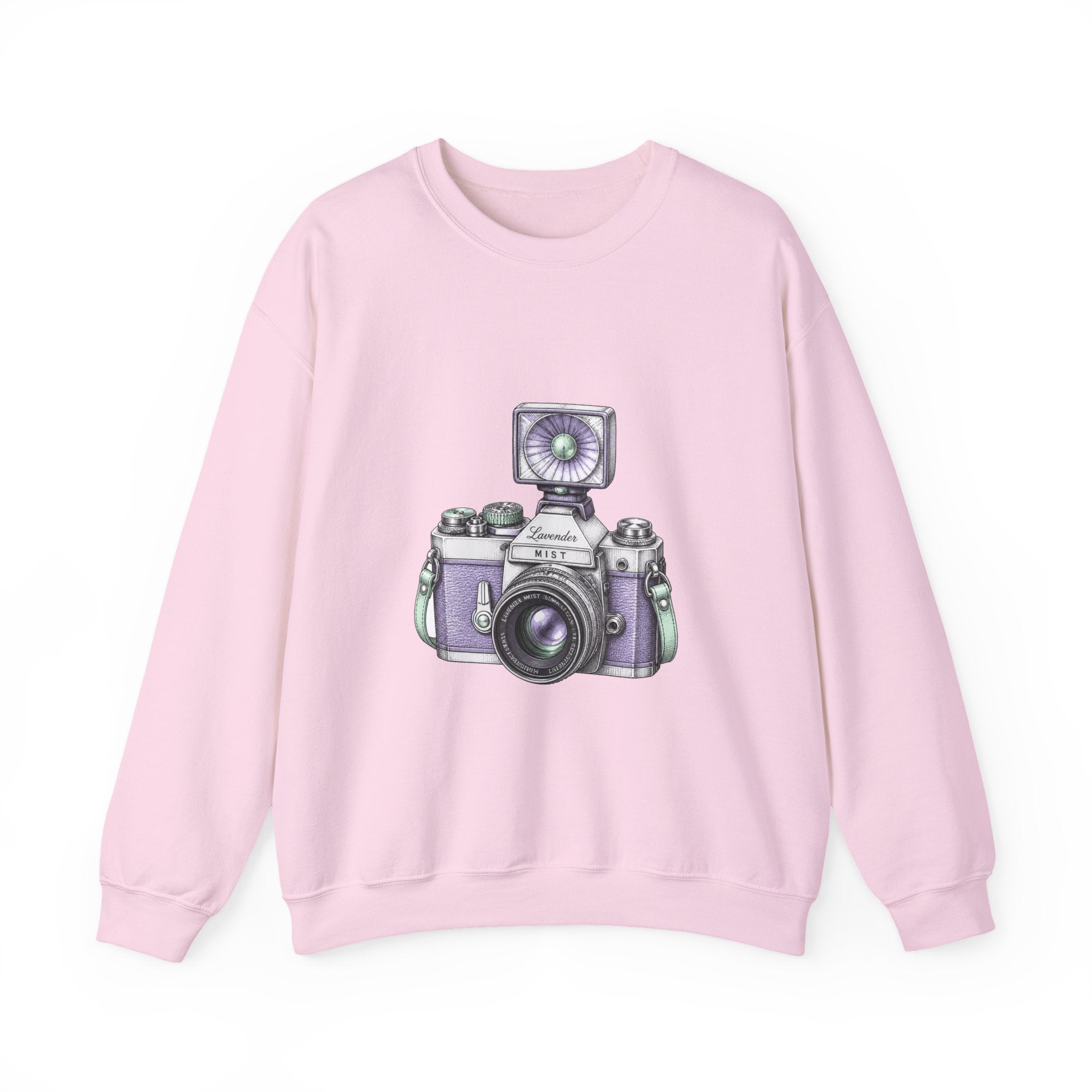 Matching Couple Sweatshirt - Camera & Film Matching Couple Comfort Colors Crew Hand-Drawn Art His Hers Anniversary Gift - Design A