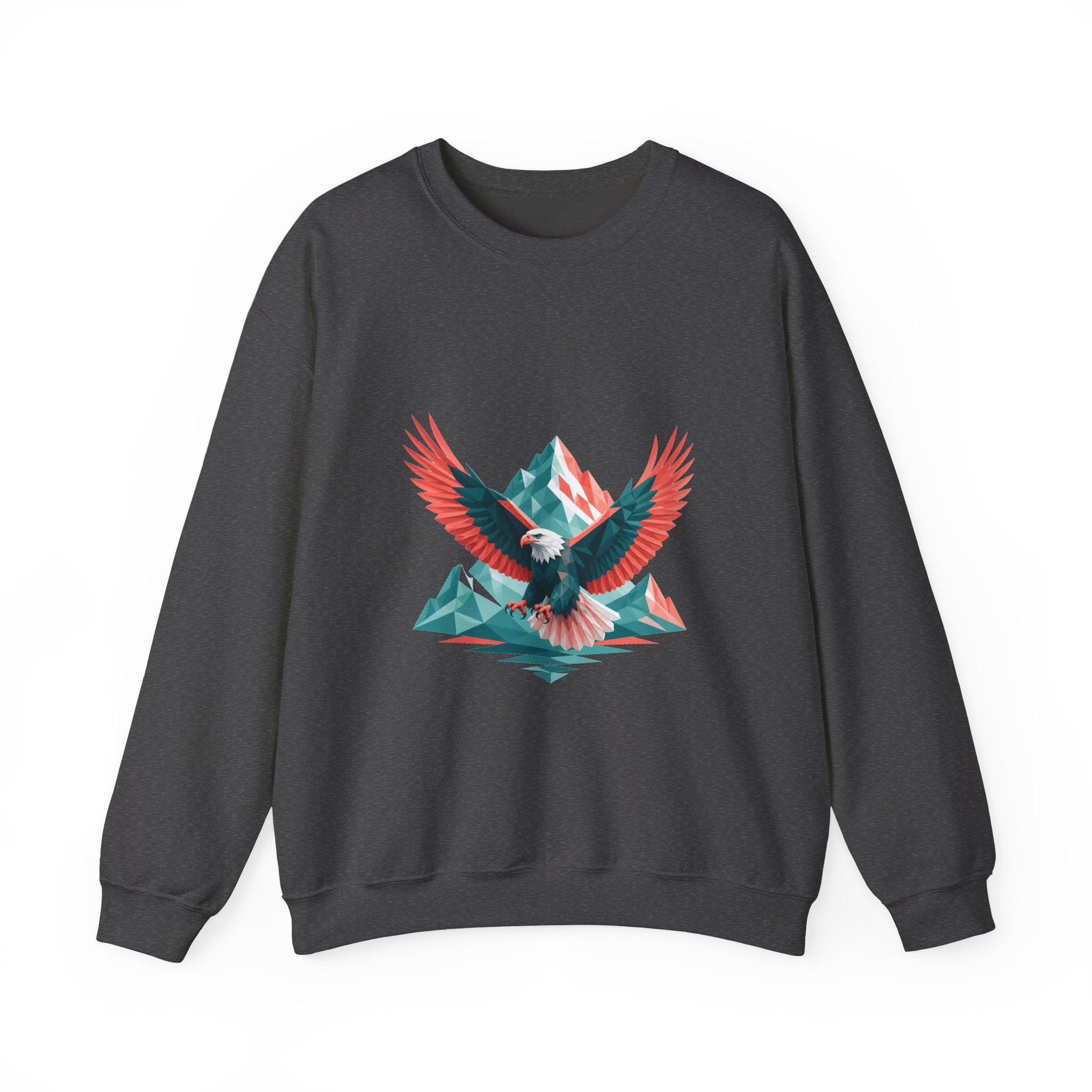 Matching Couple Sweatshirt - Eagle & Whale Matching Couple Comfort Colors Crew Geometric Art His Hers Love Gift - Design A