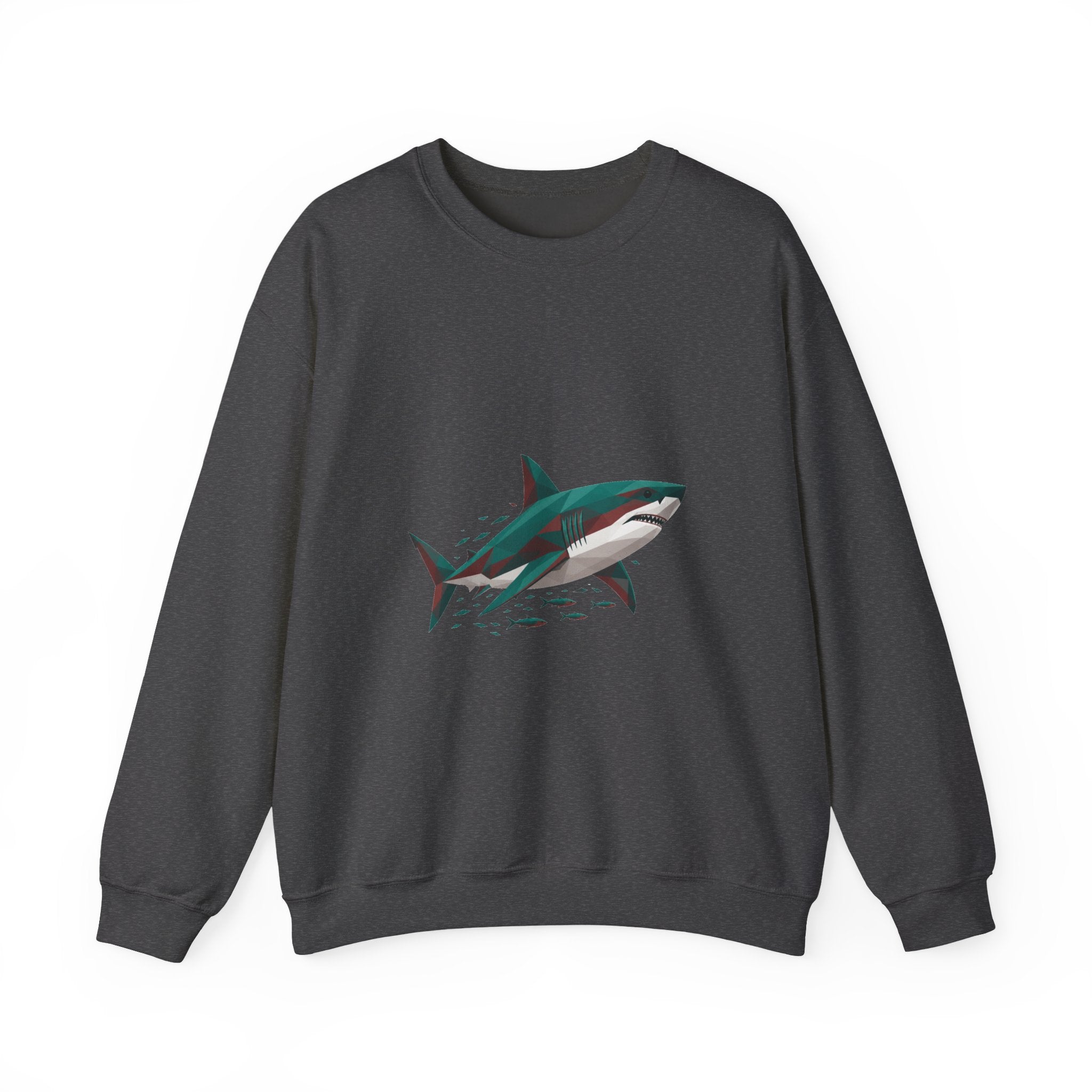 Matching Couple Sweatshirt - Shark & Dolphin Matching Couple Comfort Colors Crew Geometric Art His Hers Love Gift - Design A