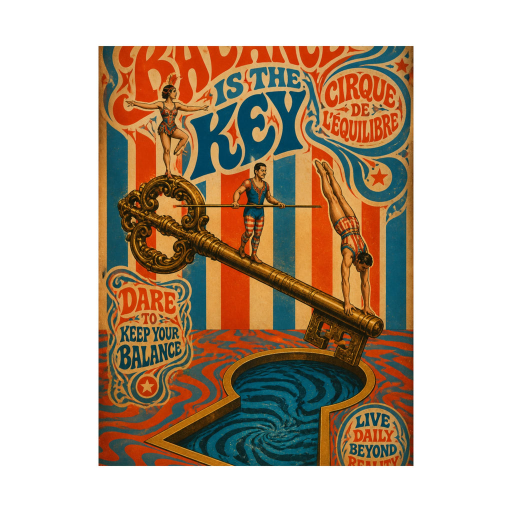 Giant Key Performance Wall Art Poster 24×36 Psychedelic Dining Room Decor Maximalist Print