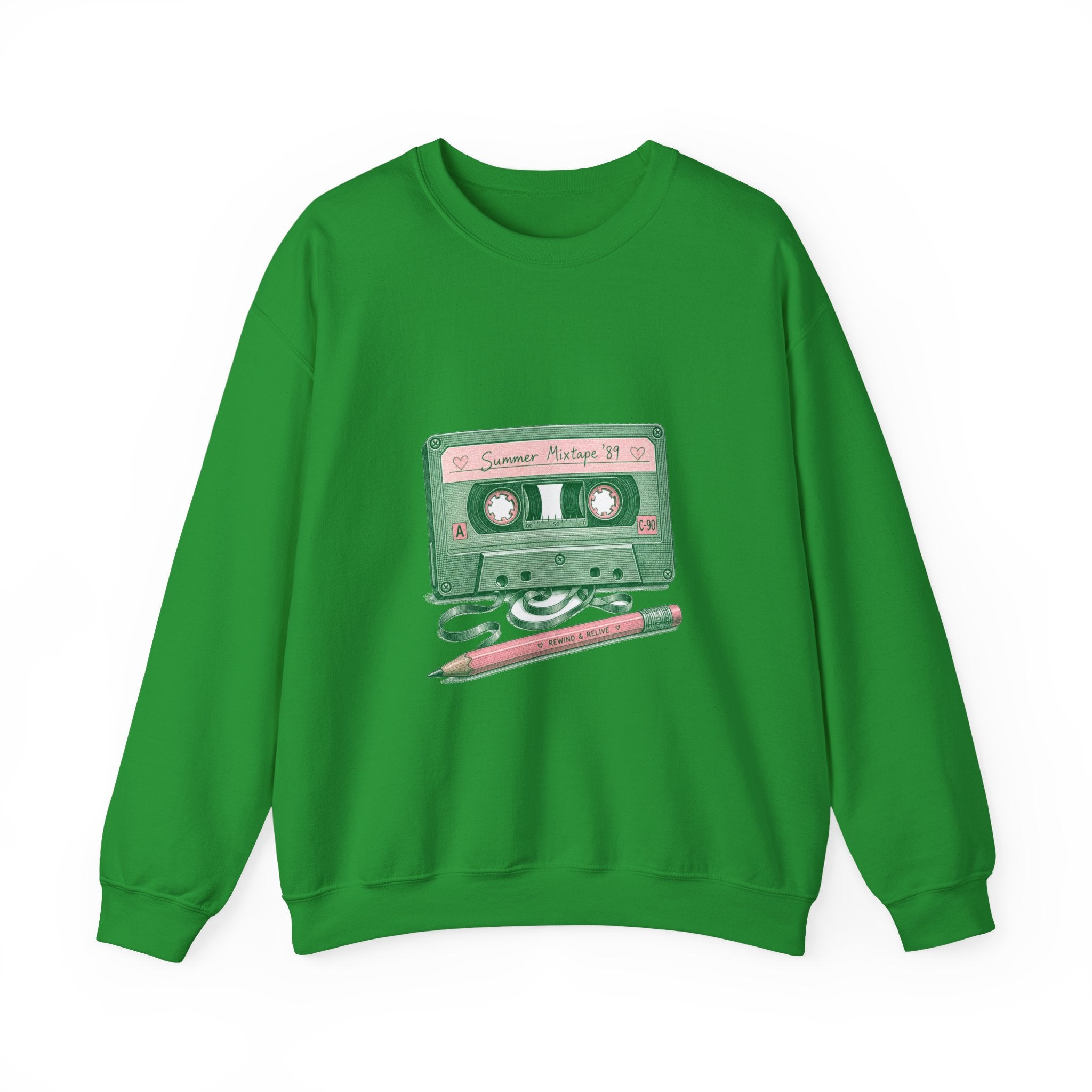 Matching Couple Sweatshirt - Vinyl & Cassette Matching Couple Comfort Colors Crew Vintage Art His Hers Honeymoon Gift - Design B