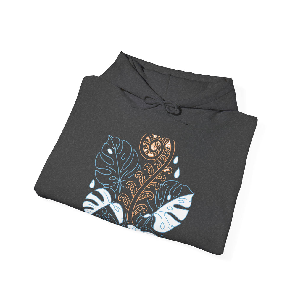 Matching Couple Sweatshirt - Desert & Rainforest Matching Couple Hooded Sweatshirt Minimalist Art His Hers Valentine Gift - Design B