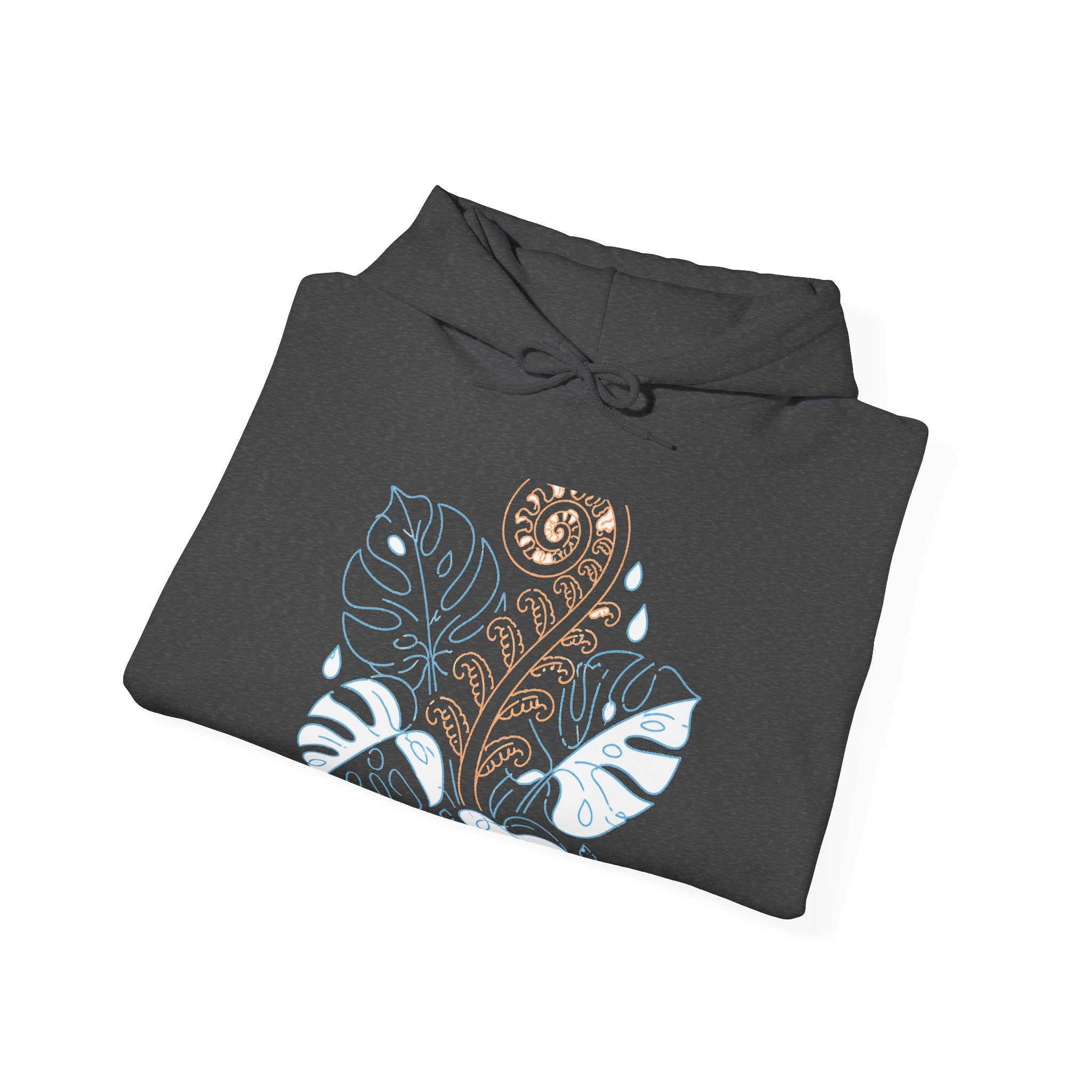 Matching Couple Sweatshirt - Desert & Rainforest Matching Couple Hooded Sweatshirt Minimalist Art His Hers Valentine Gift - Design B