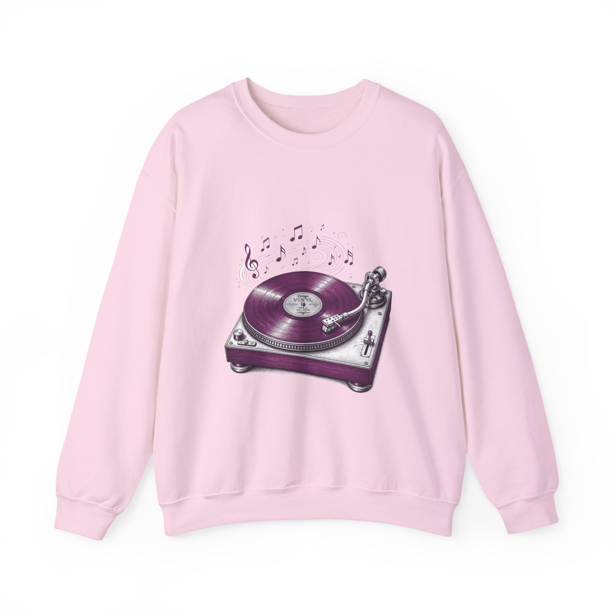 Matching Couple Sweatshirt - Vinyl & Cassette Matching Couple Crewneck Sweatshirt Hand-Drawn Art His Hers Best Friend Gift - Design A