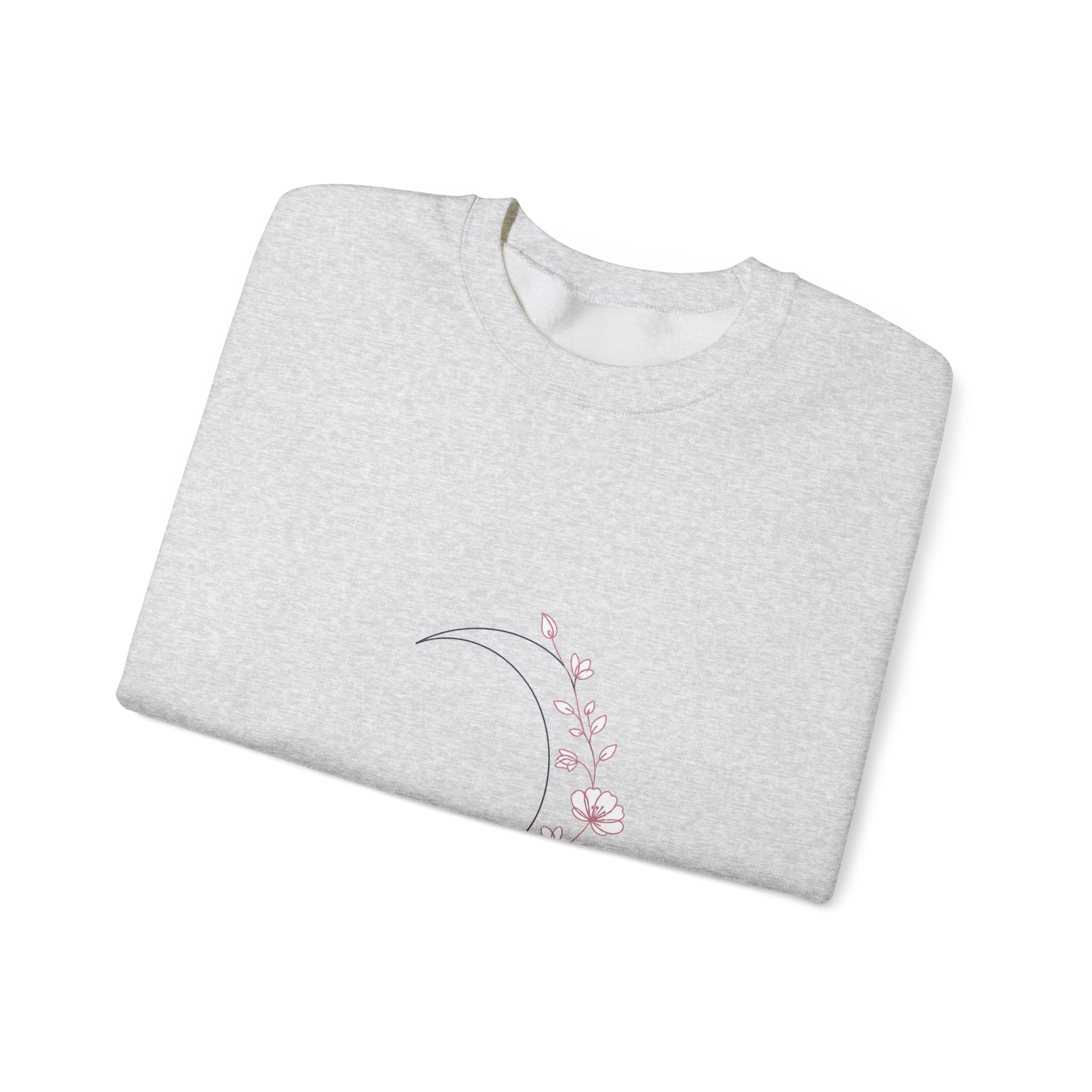 Matching Couple Sweatshirt - Waxing & Waning Moon Matching Couple Comfort Colors Crew Minimalist Art His Hers Christmas Gift - Design A