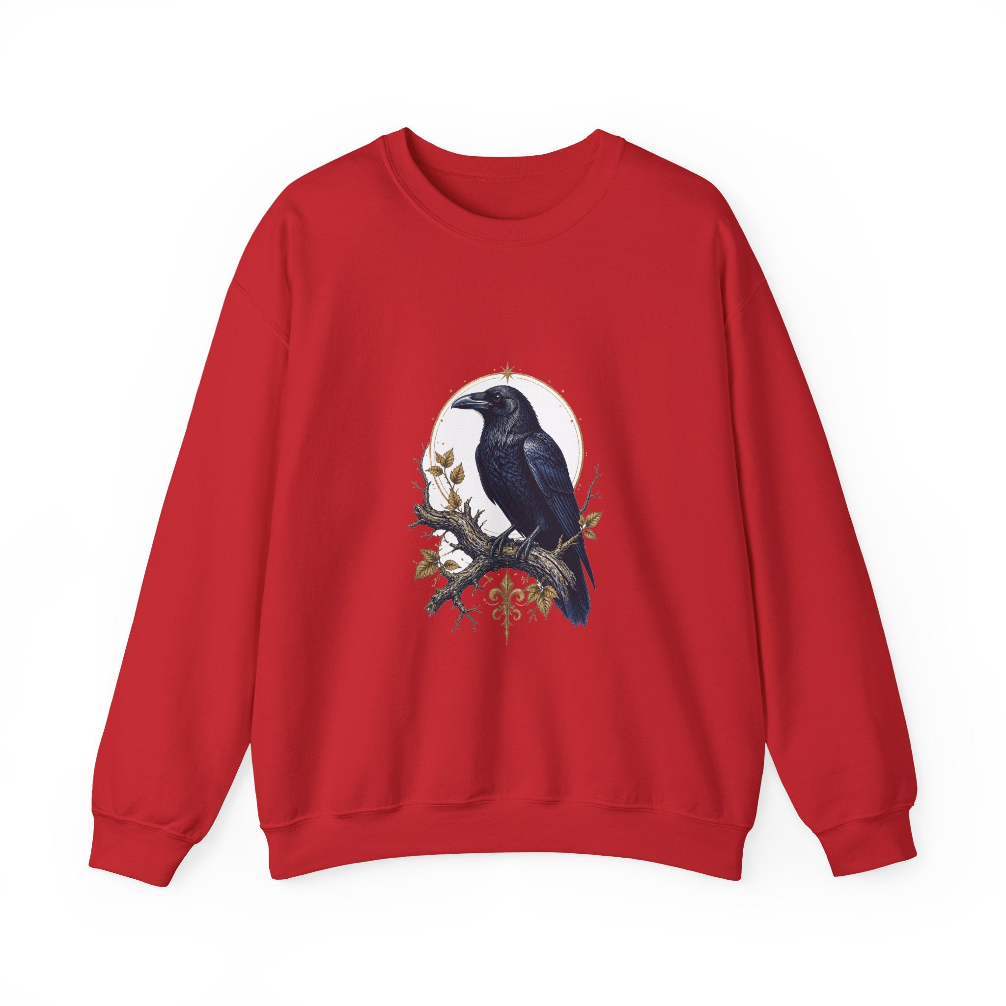 Matching Couple Sweatshirt - Raven & Swan Matching Couple Premium Fleece Sweatshirt Vintage Art His Hers Honeymoon Gift - Design A